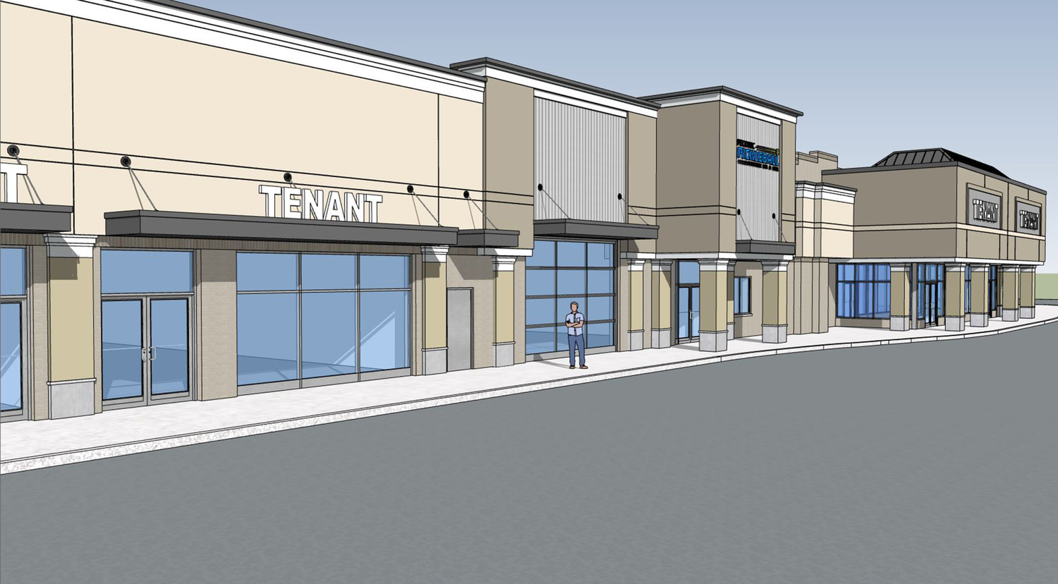 A rendering of the what Peconic Pickleball in Riverhead will look like. The site is the former KMart location.