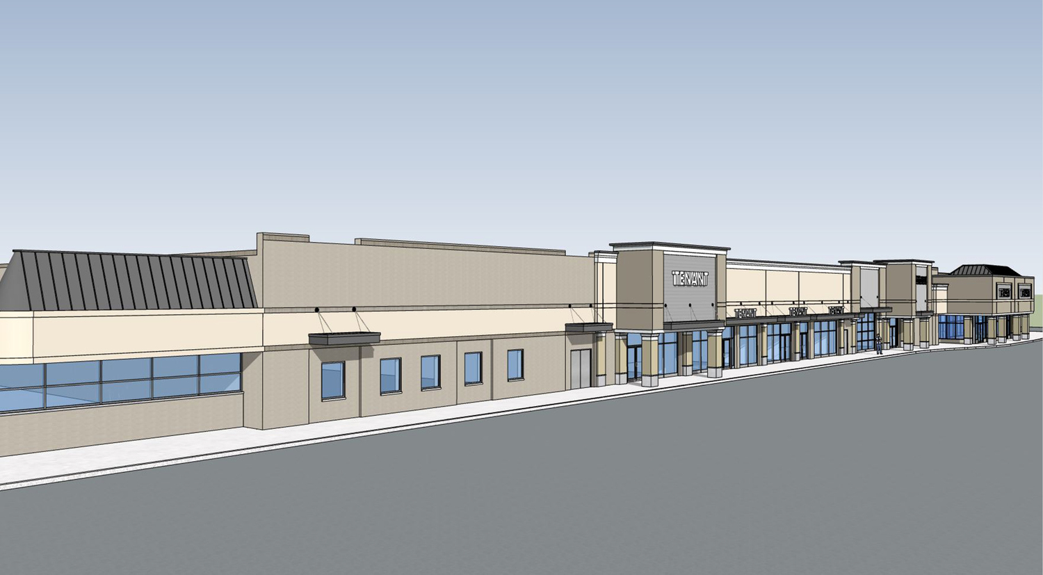 A rendering of the what Peconic Pickleball in Riverhead will look like. The site is the former KMart location.