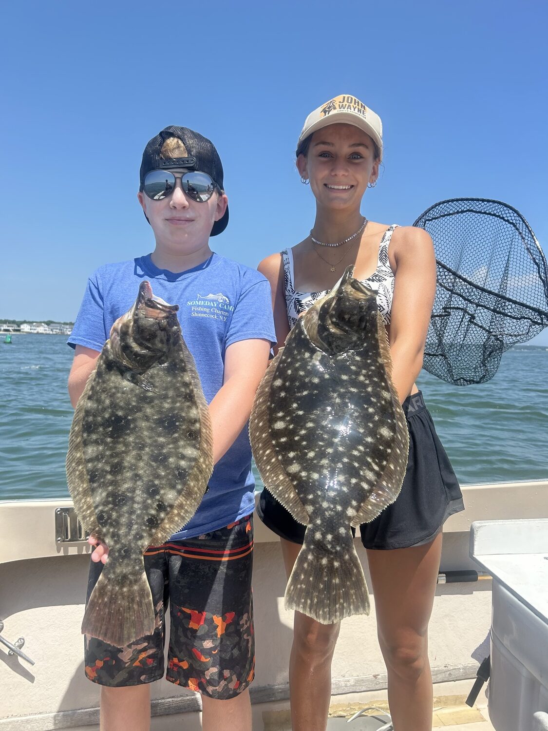 Eli and Eden Spellman of Hampton Bays caught some nice fluke last week while fishing aboard Someday Came Charters in Shinnecock Bay. 
CAPT. BRAD RIES