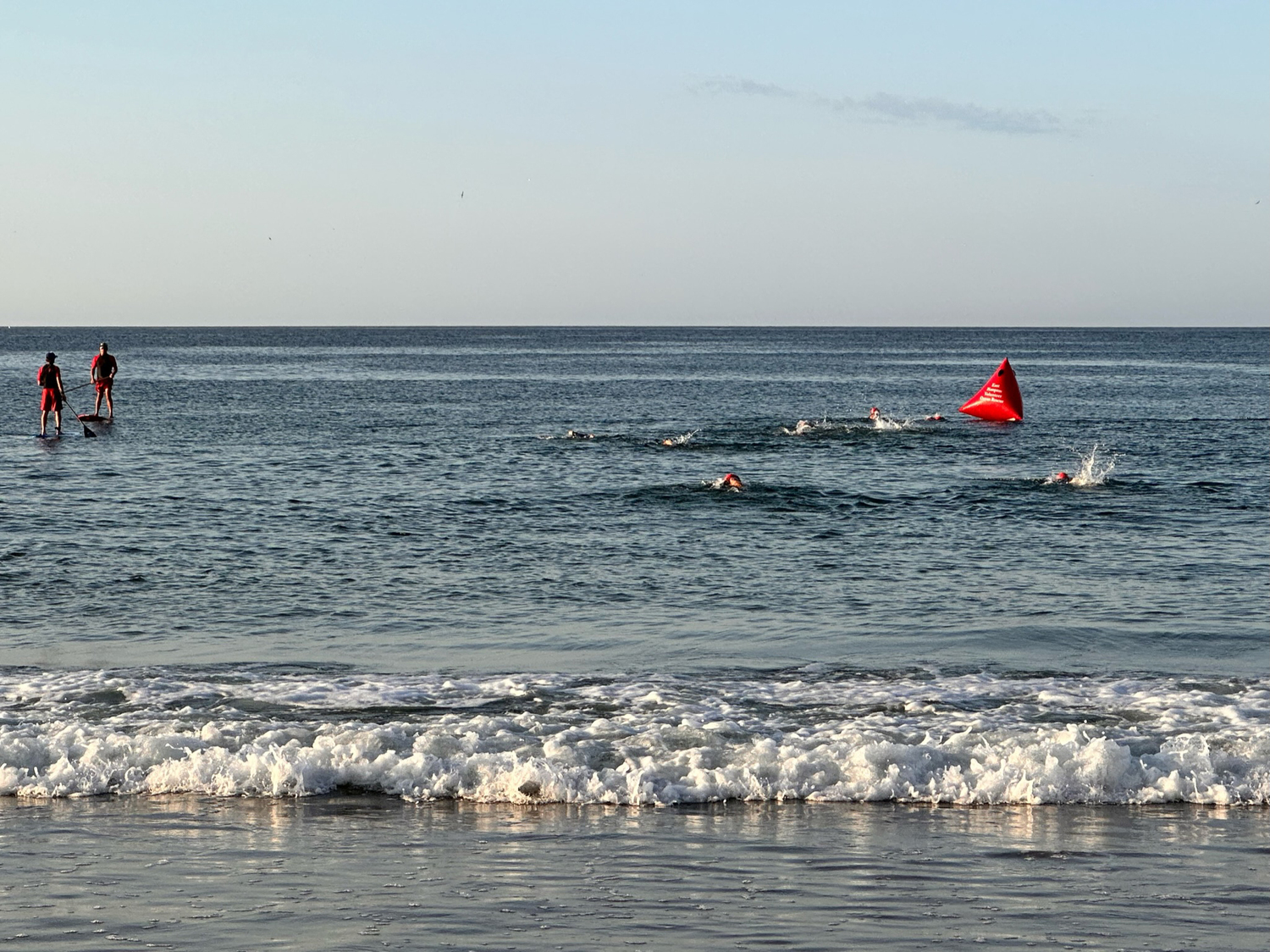 The Montauk Ocean Swim Challenge was held in-person for the first time since 2019 on Sunday morning.    COURTESY MONTAUK PLAYHOUSE FOUNDATION