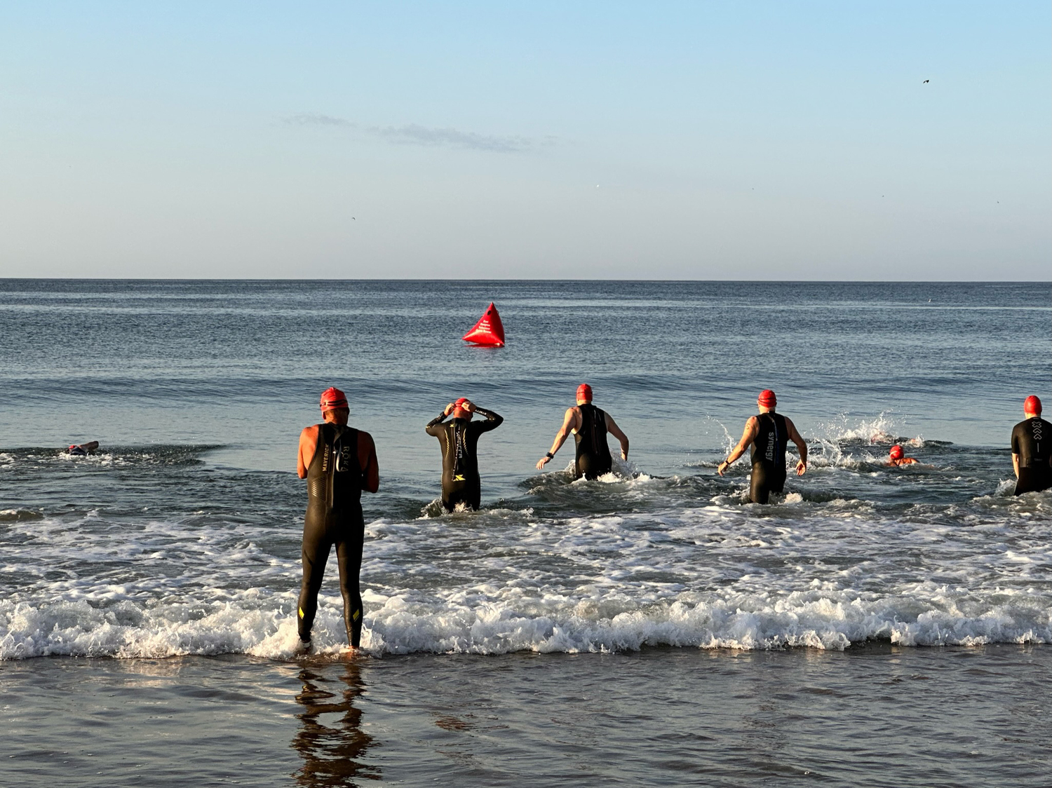 The Montauk Ocean Swim Challenge was held in-person for the first time since 2019 on Sunday morning.    COURTESY MONTAUK PLAYHOUSE FOUNDATION