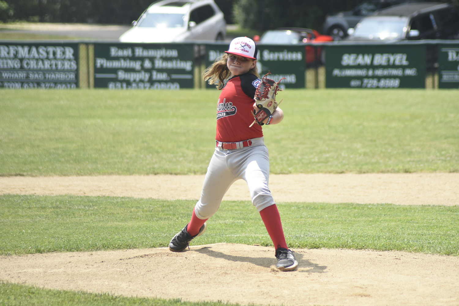 Thomas Perri started on the mound for the Sag Harbor 12U All-Stars on Saturday against Southampton.   DREW BUDD