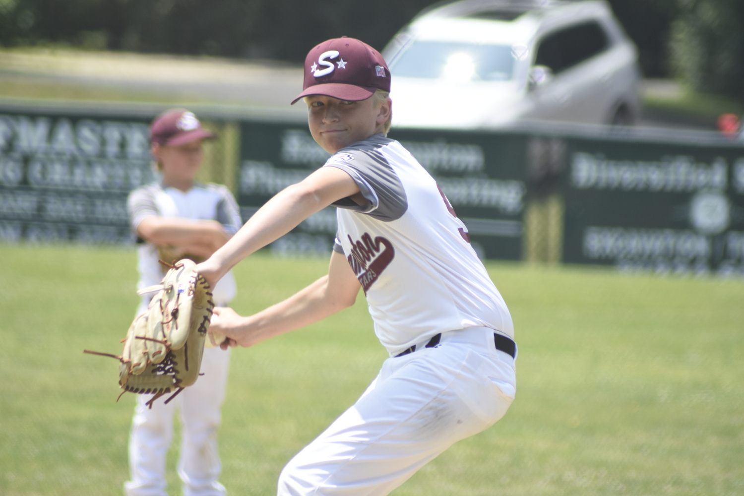 Wesley Warner on the mound for the Southampton 12 All-Stars on Saturday.   DREW BUDD