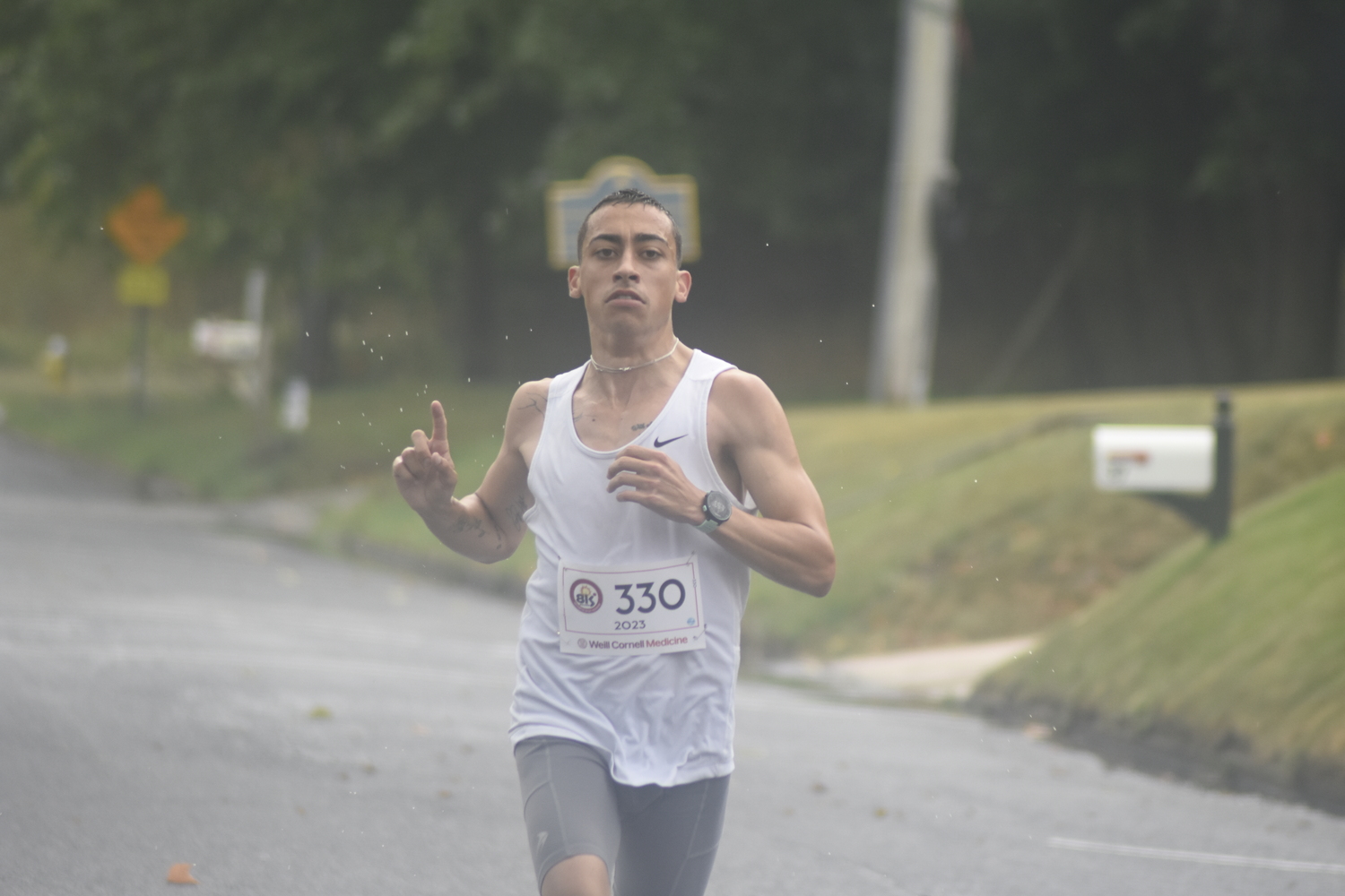 John Loeffel won the 32nd annual Firecracker 8K on Sunday morning.   DREW BUDD