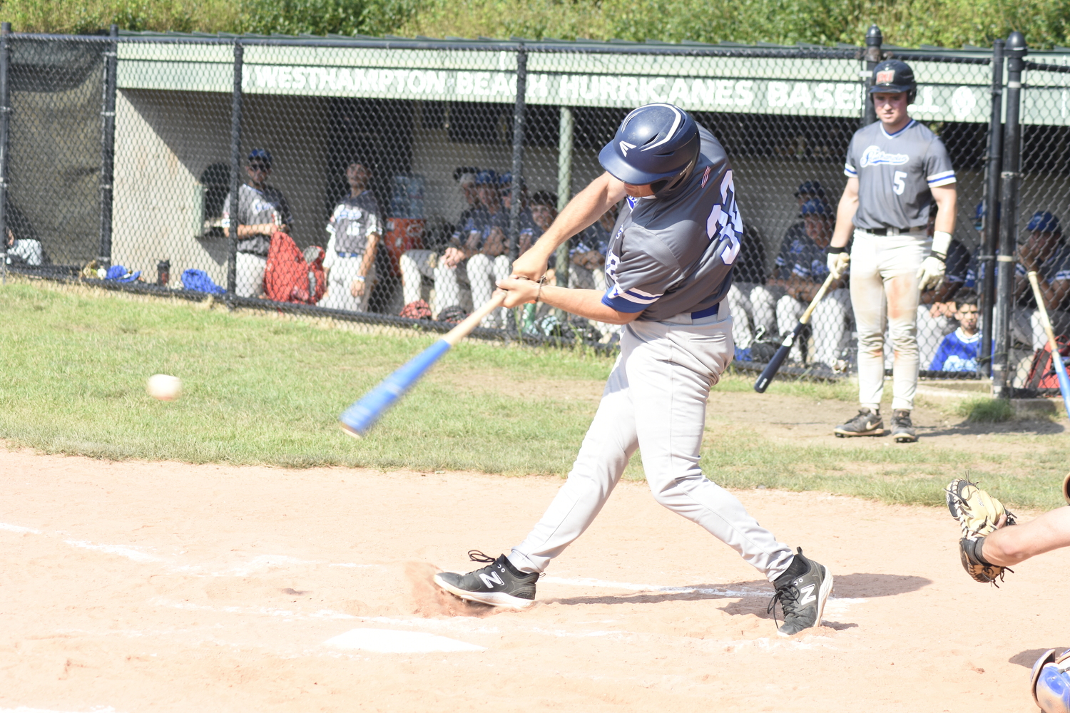 Hampton Bays resident Andrew Smith (St. Joseph's-Long Island) offers at a pitch.   DREW BUDD