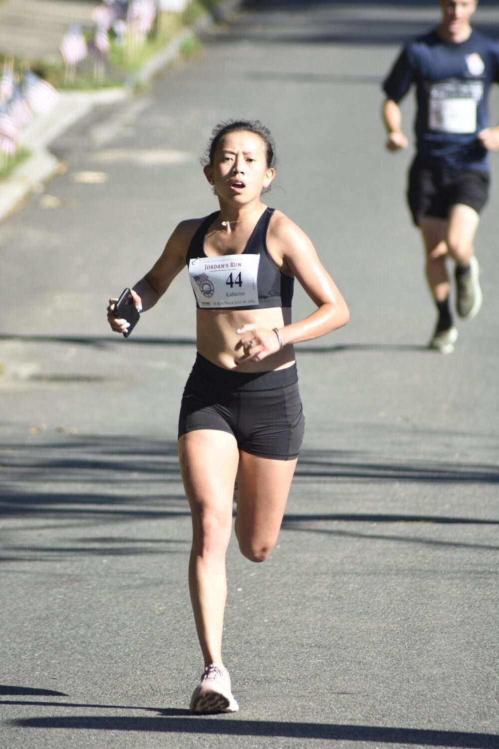 Katherine Wallace, 35, of New York City finished third among women.    DREW BUDD