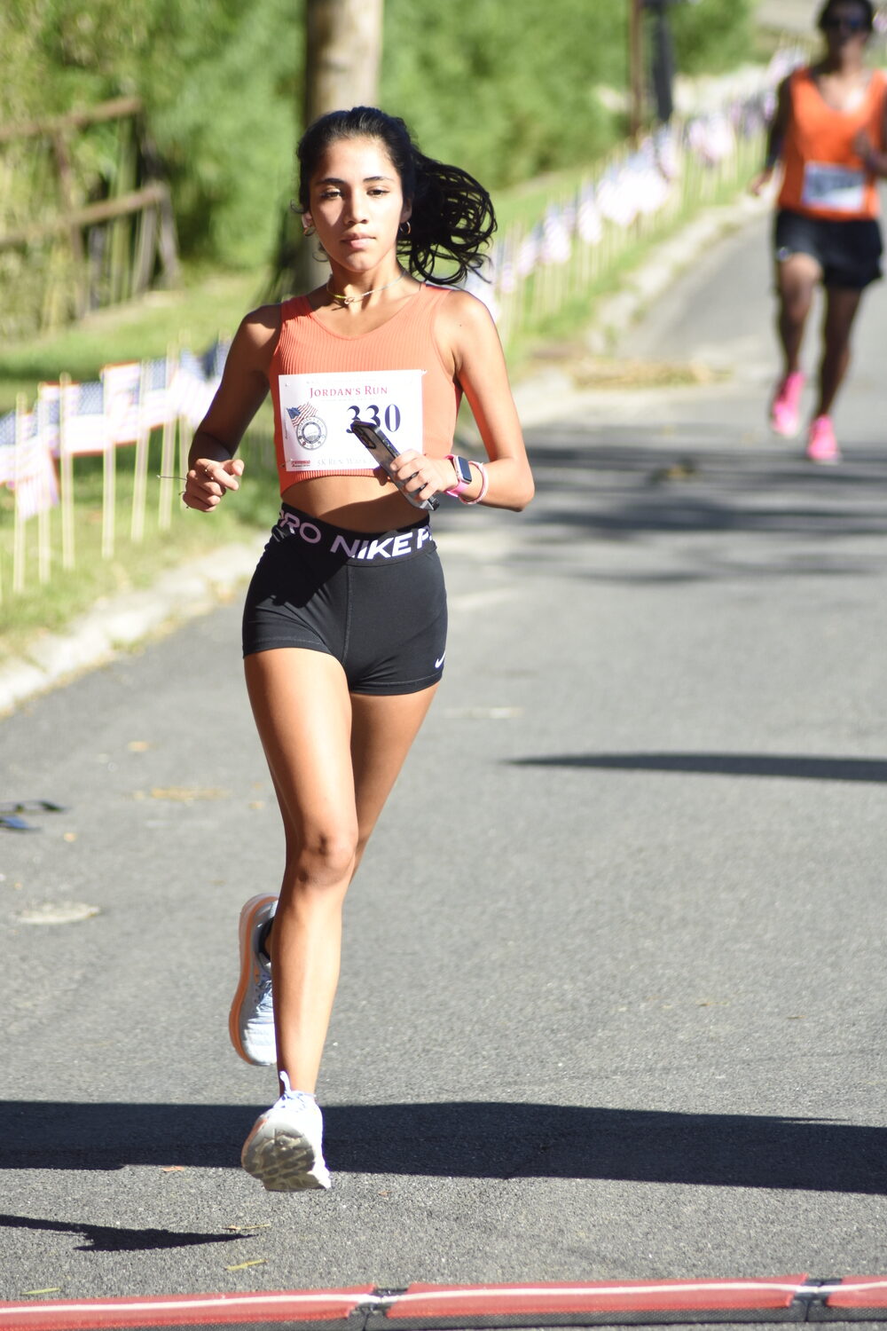 Sofia Galvan,15, of Hampton Bays finished fifth among women.   DREW BUDD