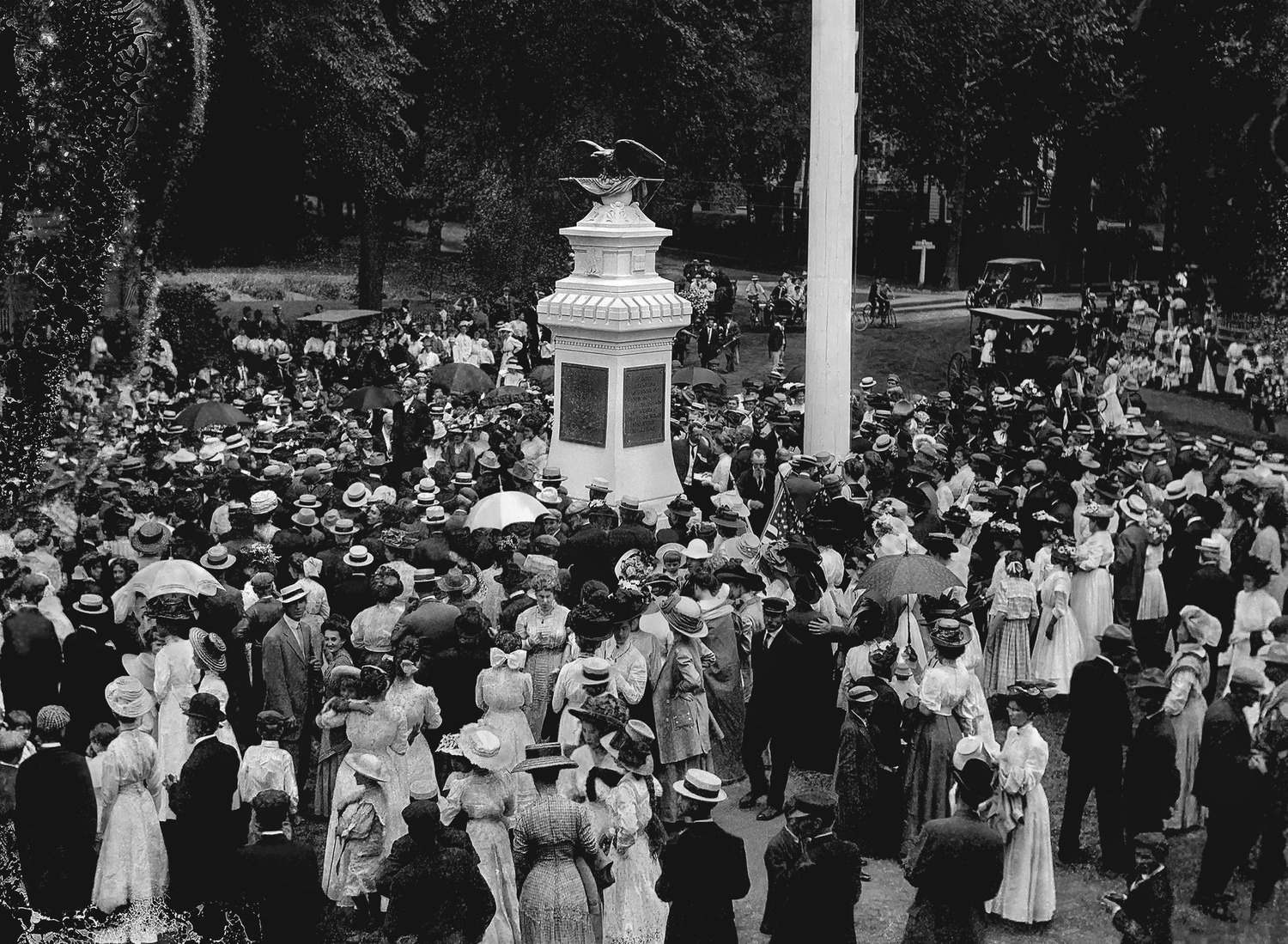 The dedication of the war monument at Montauk Highway and Ocean Road in Bridgehampton. WILLIAM G. HOWARD