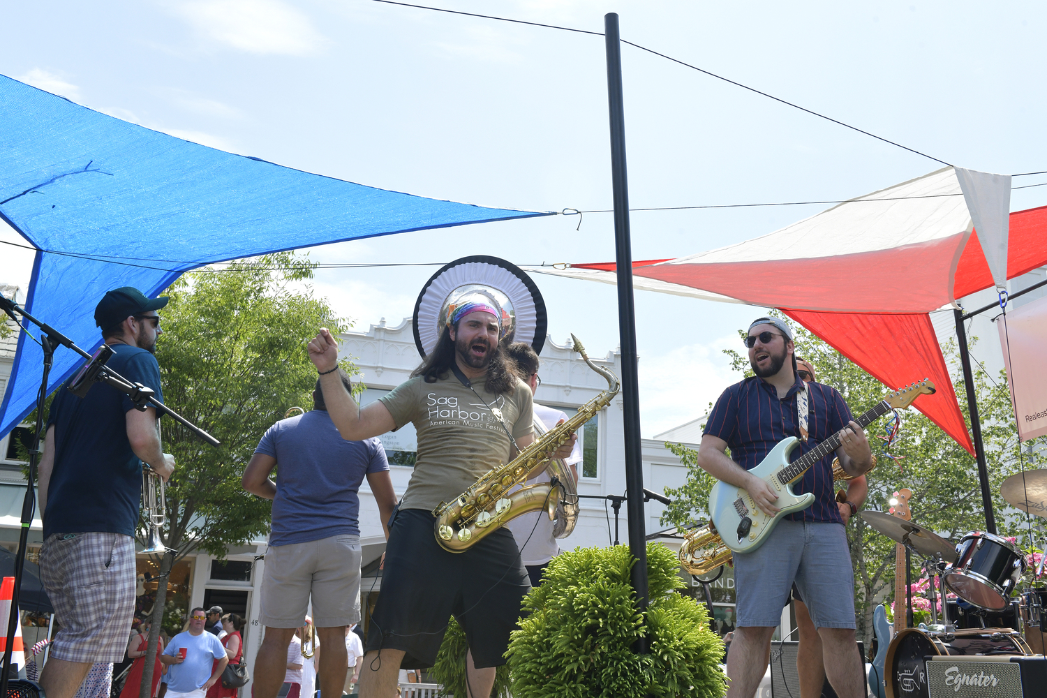 REEB performs on the Sag Harbor American Music Festival Float.