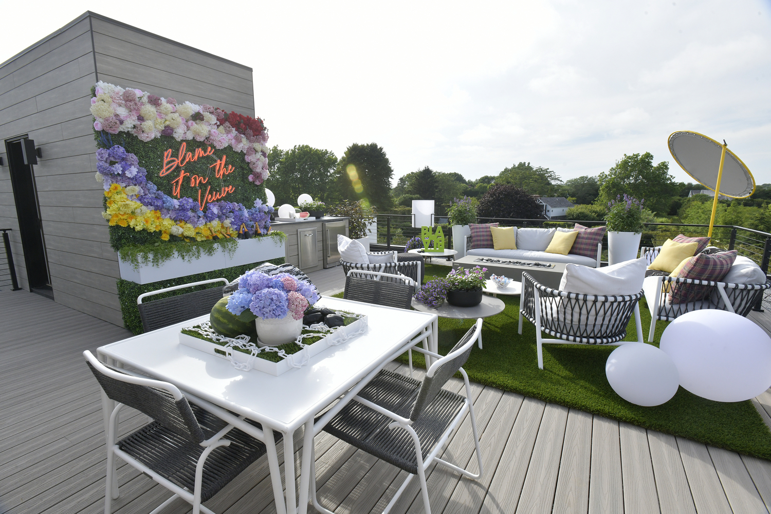 The rooftop at Holiday House Hamptons by Amy Storm & Co.  DANA SHAW