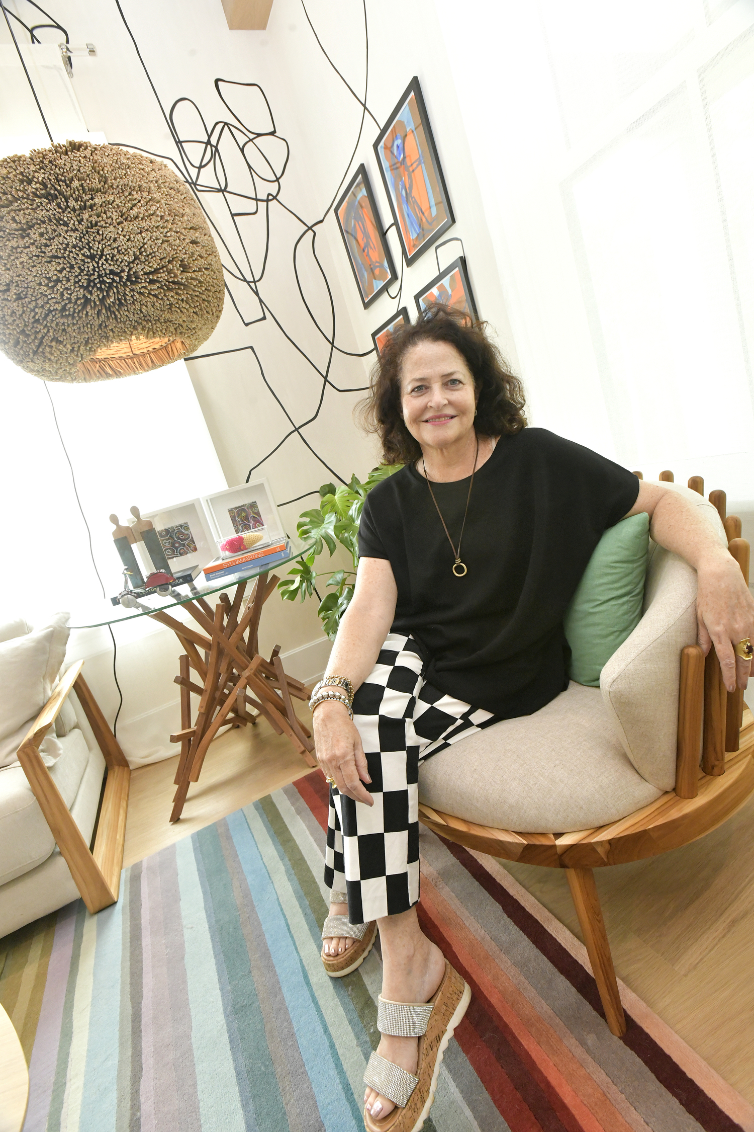 Designer Cristiana Mascarenhas in her room.   DANA SHAW