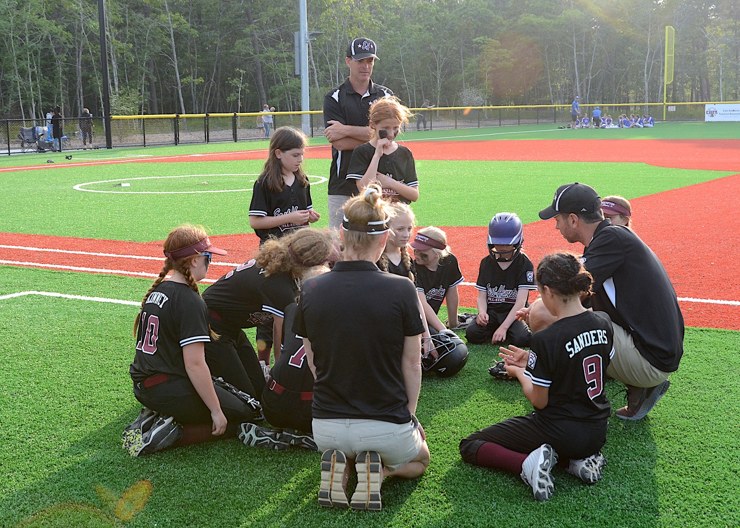 John Cinelli talks to his players after a tough loss to North Shore last week.   KYRIL BROMLEY