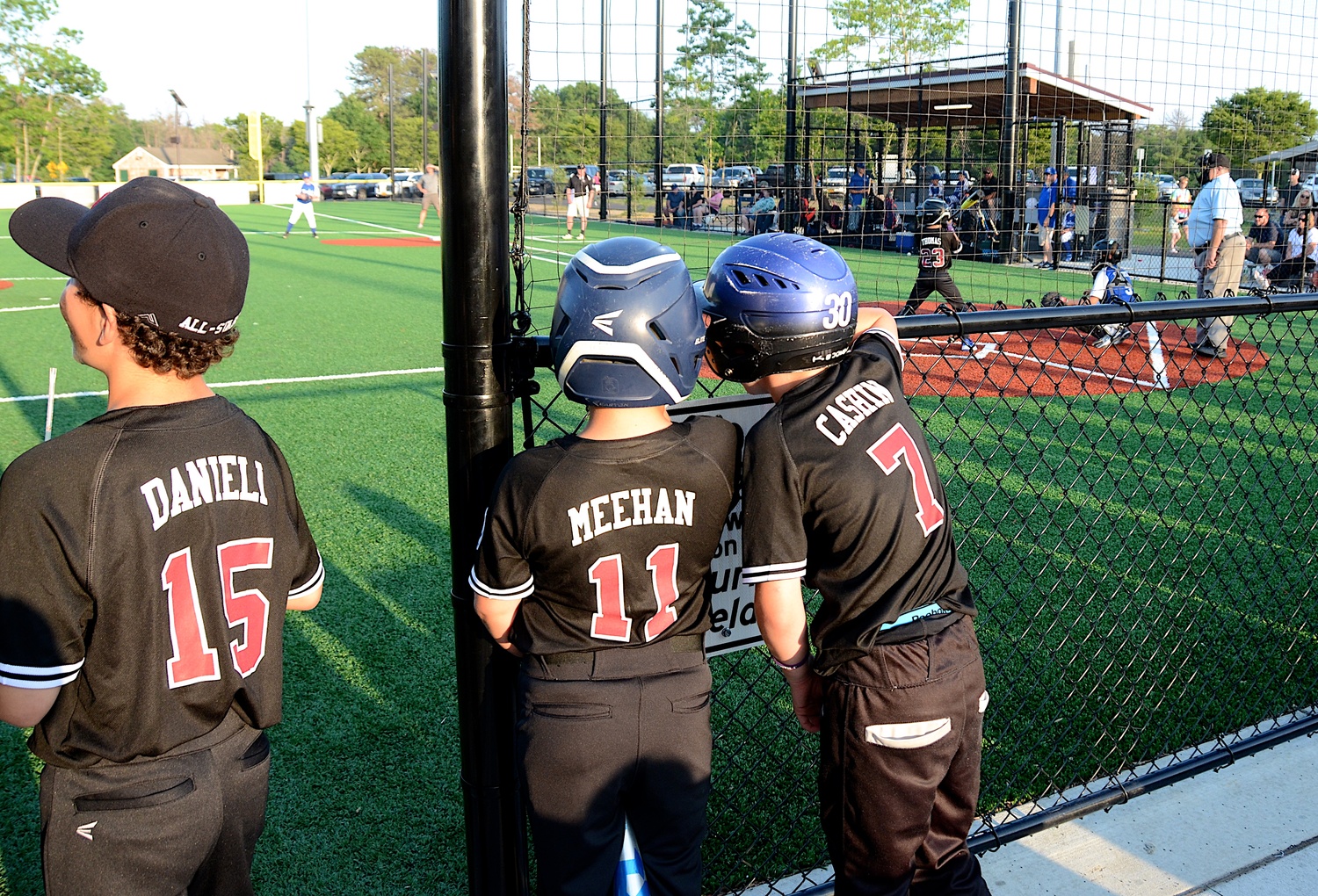 East Hampton's 10U baseball All-Stars take in a game against Riverhead on Thursday, June 29.   KYRIL BROMLEY