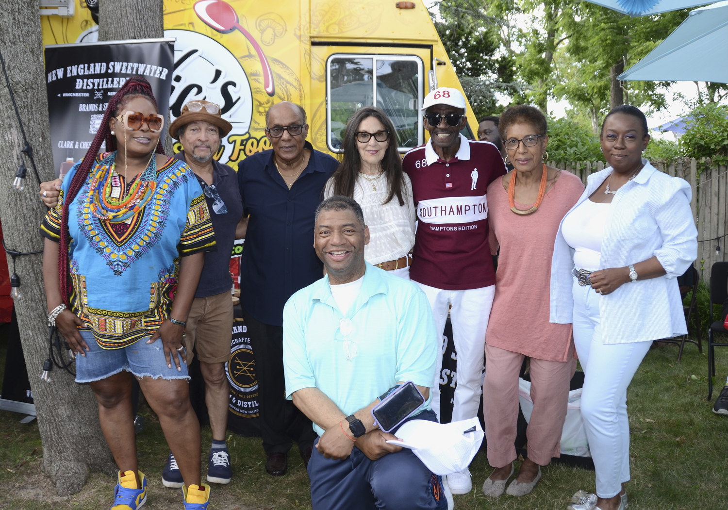 The Fish Fry Committee, Georgette Grier-Key, Michael A. Butler, Marvin L. Colson, Susan Penzmer, Deacon Kent Brown, Harriett Simon, Robin Brown, and in front, Wendell Brown.