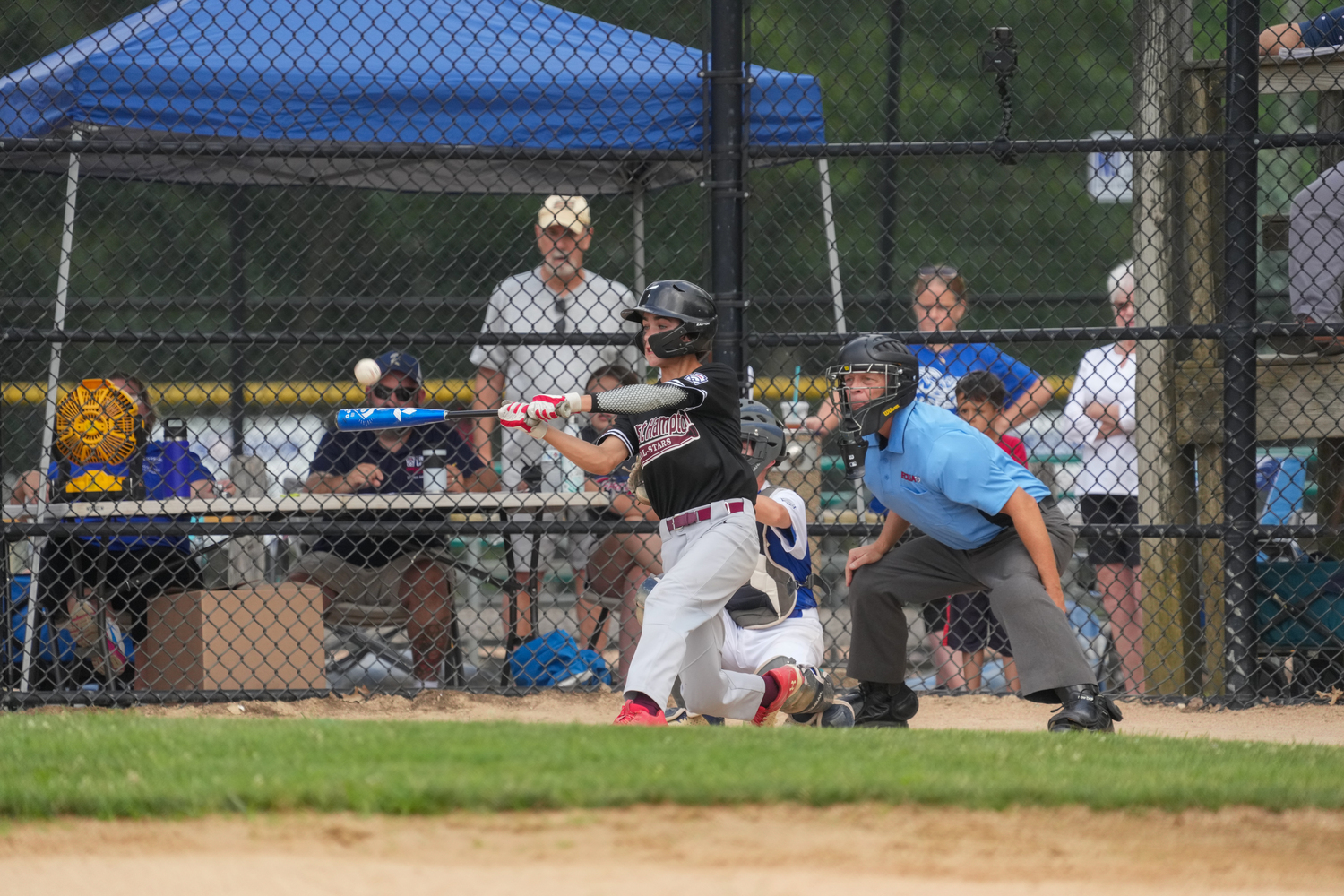 Declan Balnis had one of the four straight hits East Hampton had to start Saturday's championship game.   RON ESPOSITO