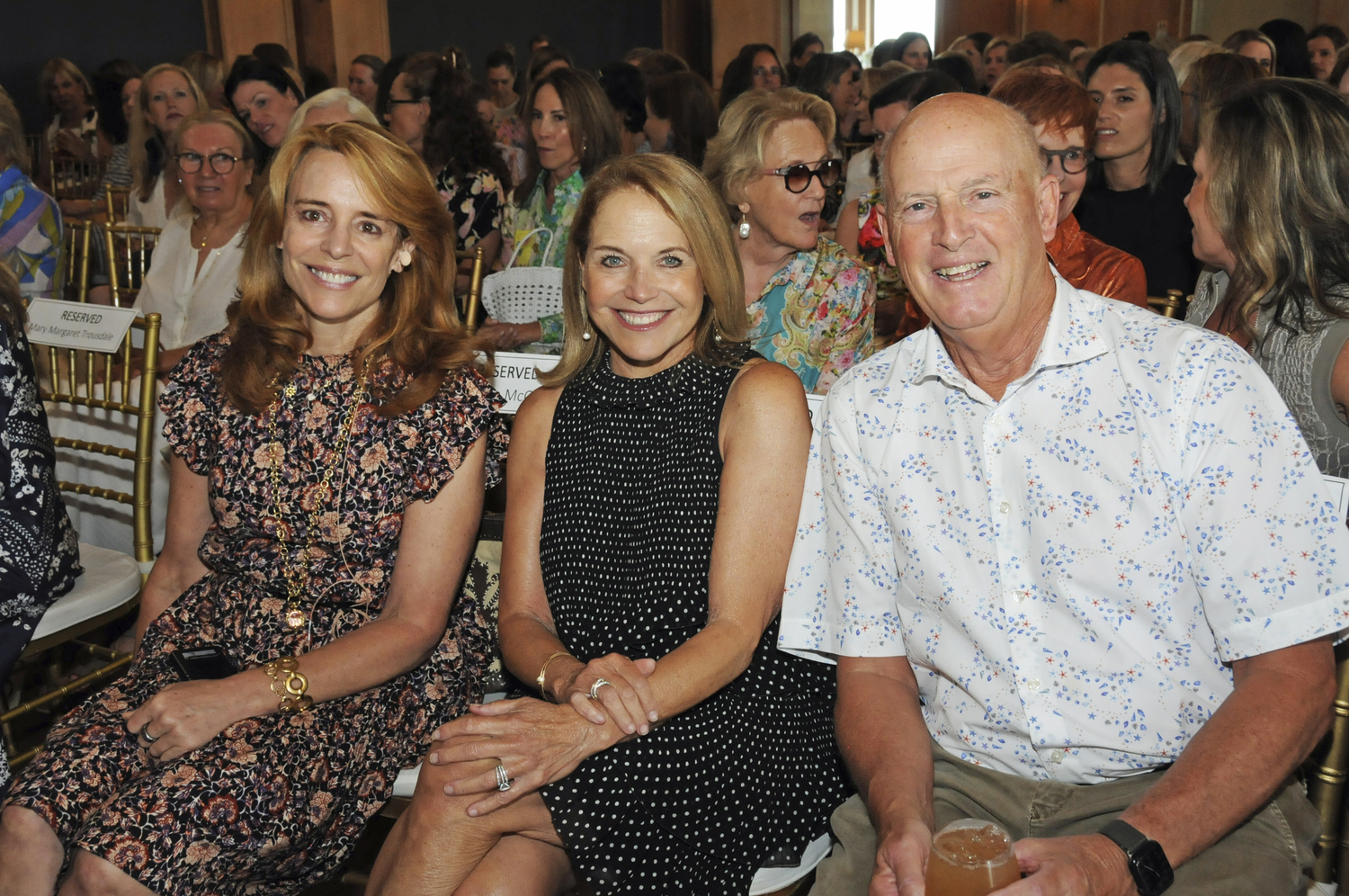 Martha McCully, Katie Couric and Kenneth Wright.