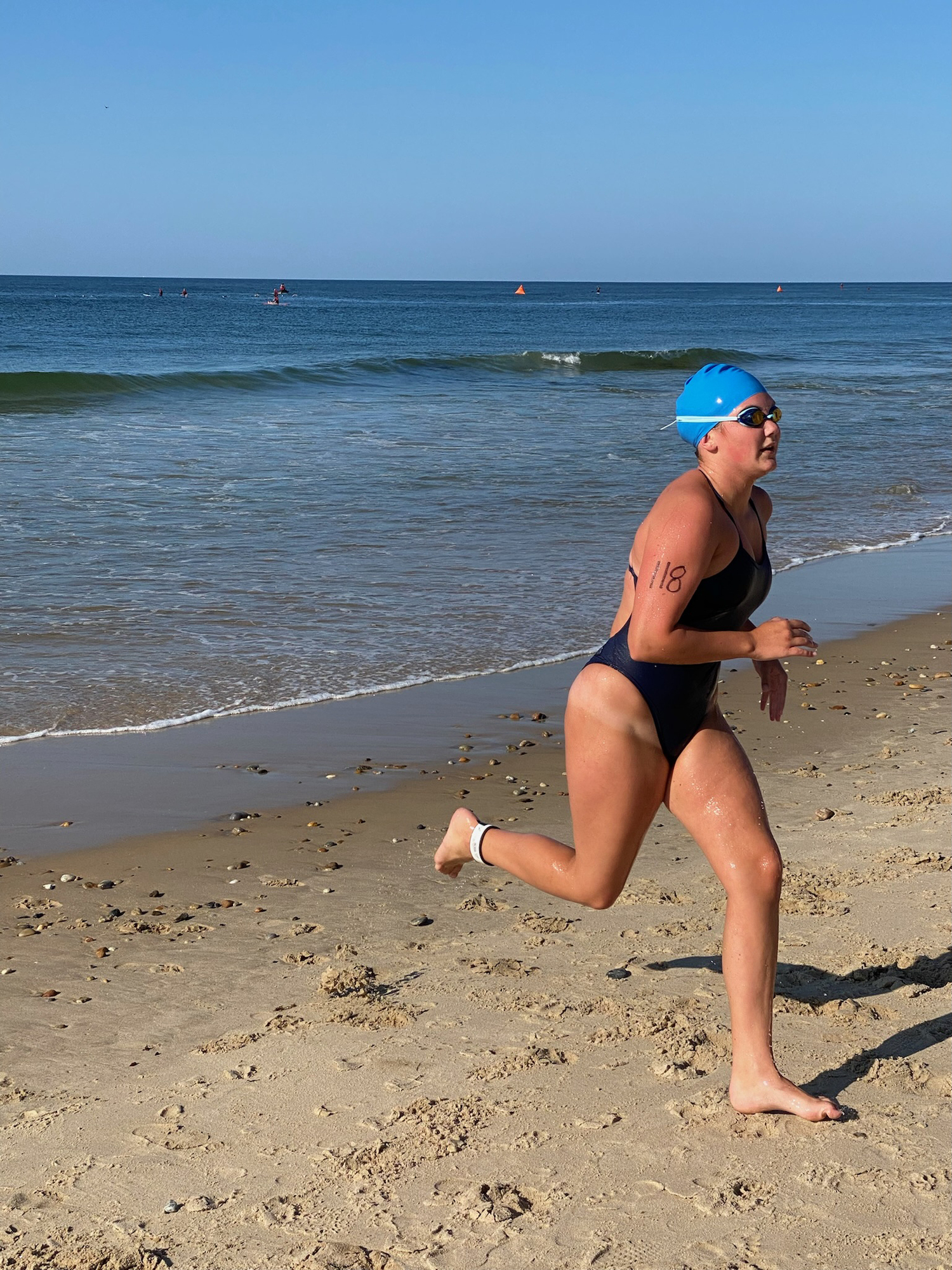 Molly Grande was the female champion of the half-mile swim.    COURTESY MONTAUK PLAYHOUSE FOUNDATION