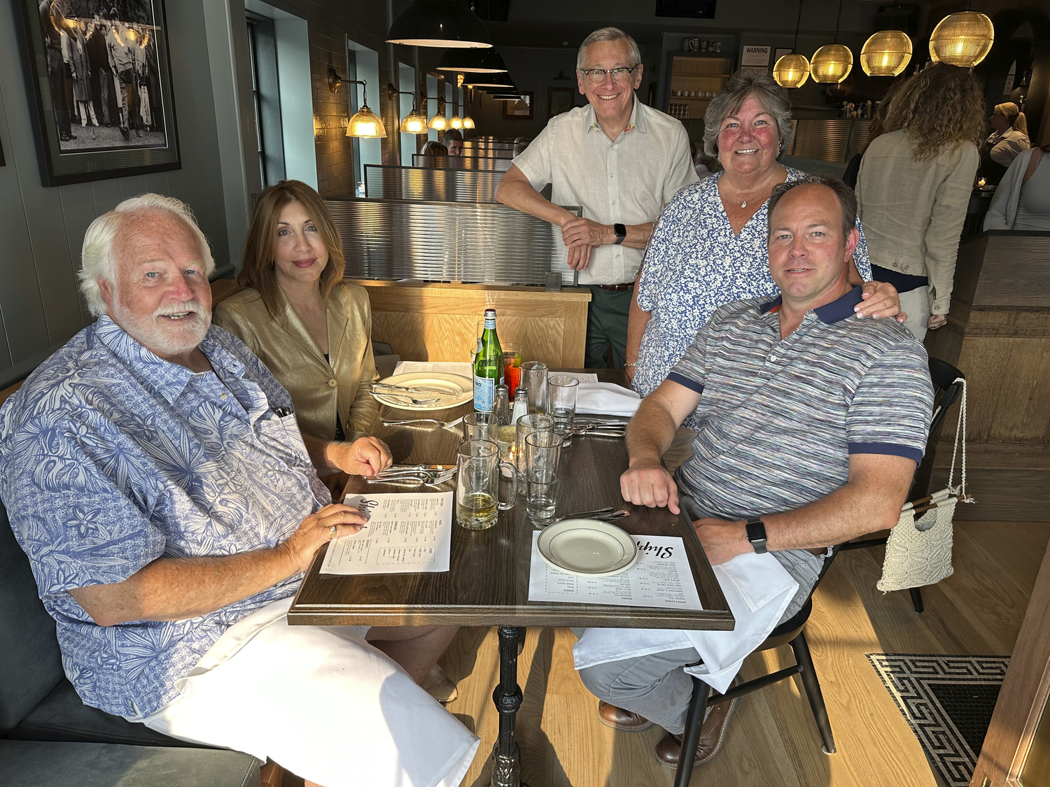 The Mann Family, Ed, Linda, Charleen and Eric, with John Betts at a private event at Shippy's.  GREG D'ELIA