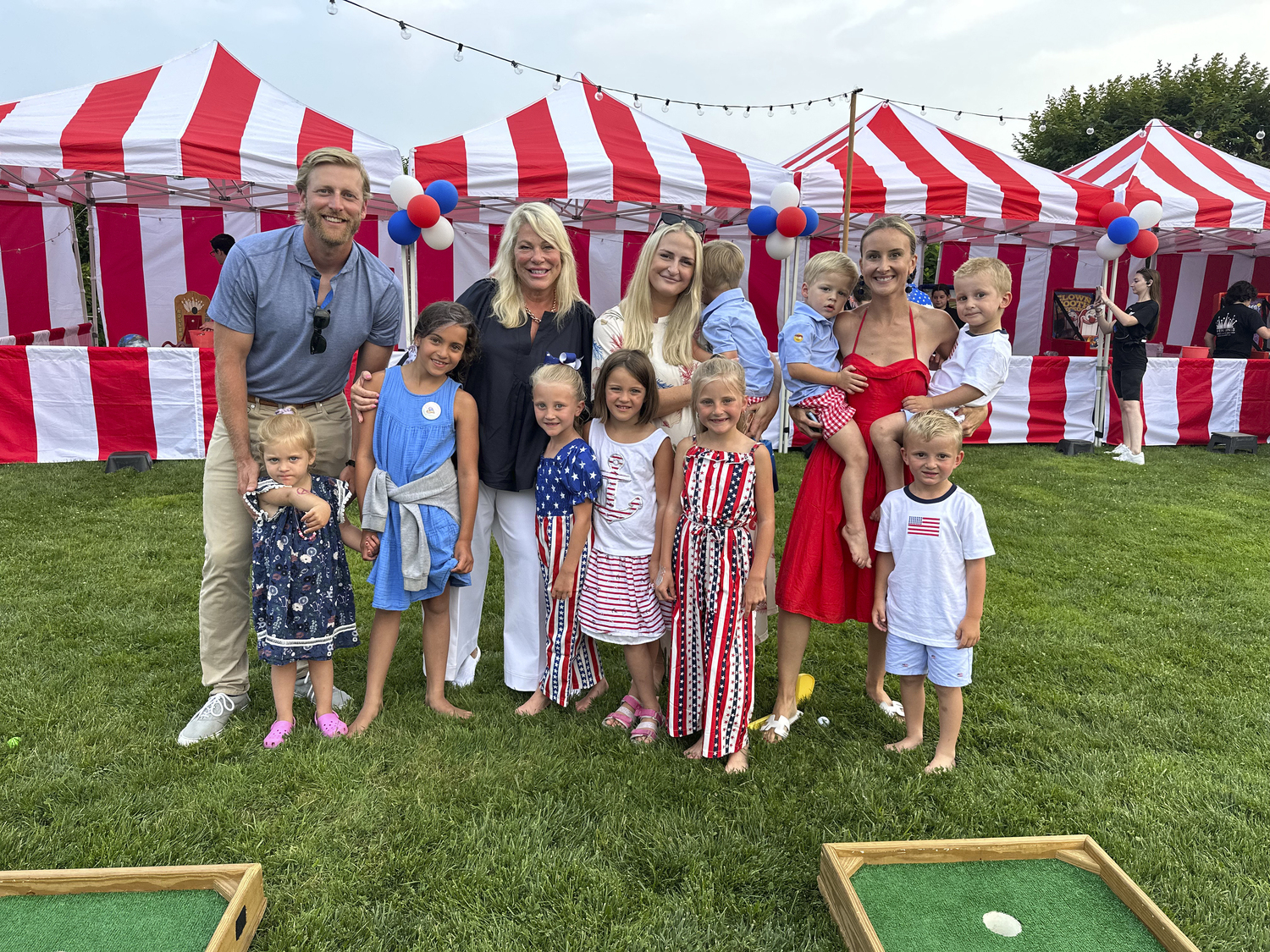 Marianne Epley with part of her family at The American Picnic.