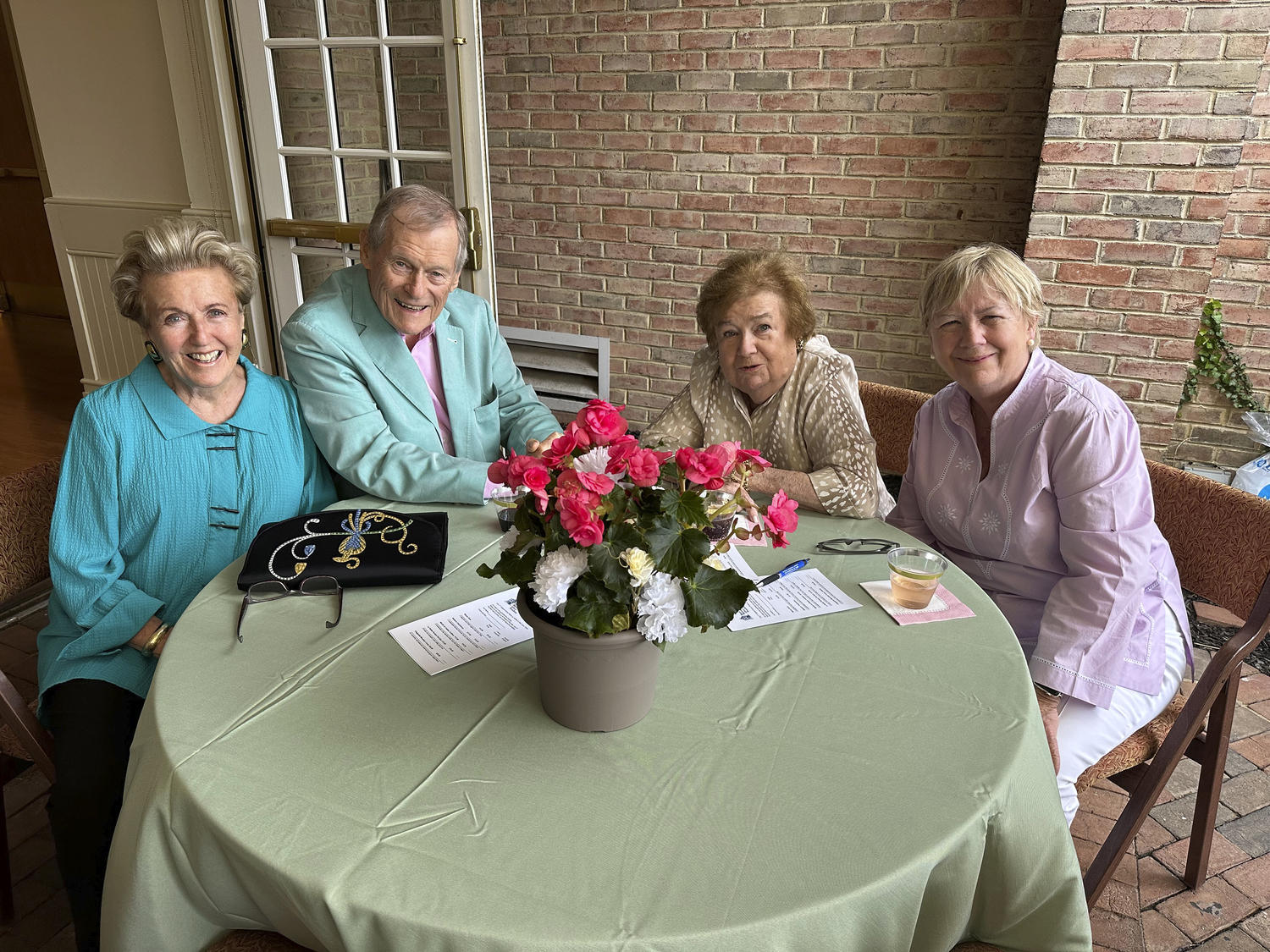 Judy and Jack Hadlock with Maribeth and Ellen Welsh at The Rogers Memorial Library Cabaret Night.  GREG D'ELIA