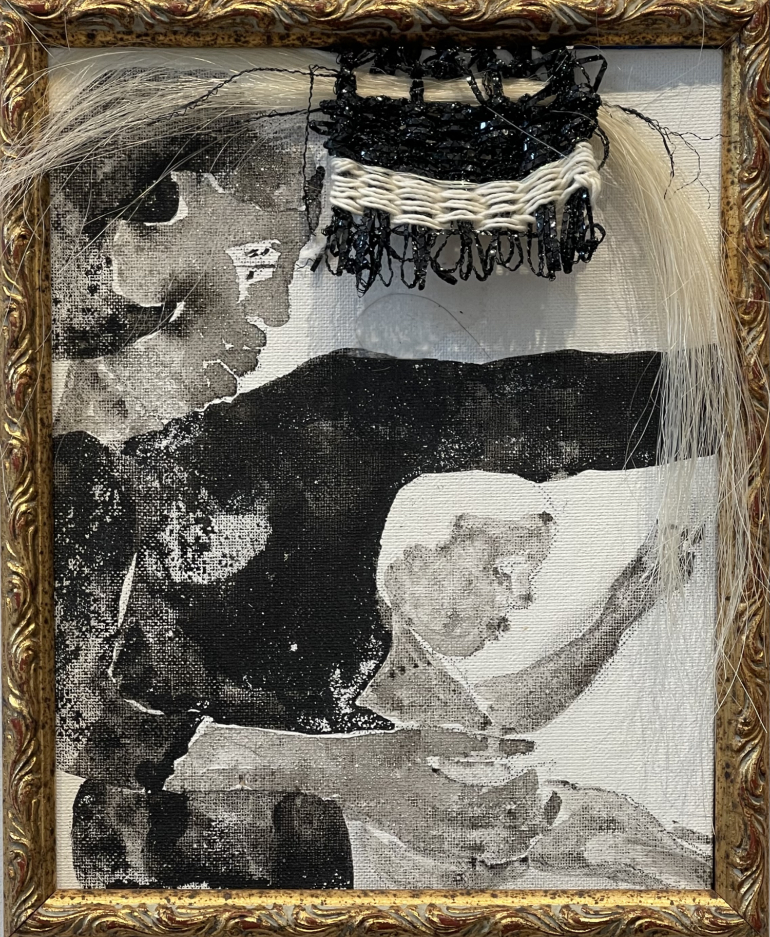 An India ink and weave artwork by Candace Hill Montgomery from the exhibition 