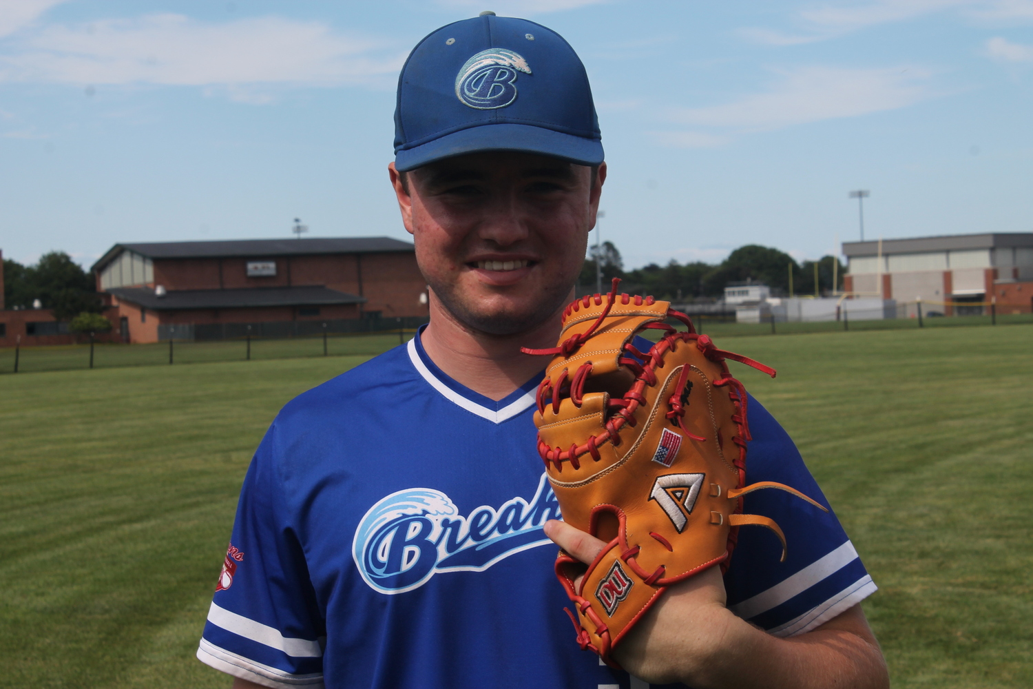 Southampton Breakers catcher Ty Gilligan (Dominican University) has been around baseball his entire life.    KRIS VINSKI