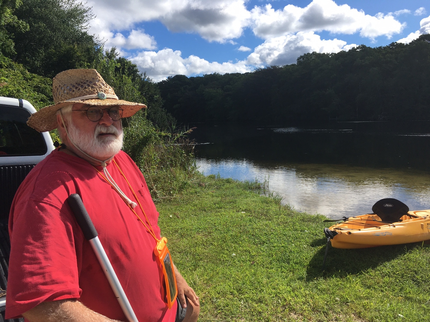 Robert Mozer has been collecting water samples through the Adopt-a-Pond program since 2019.    KITTY MERRILL