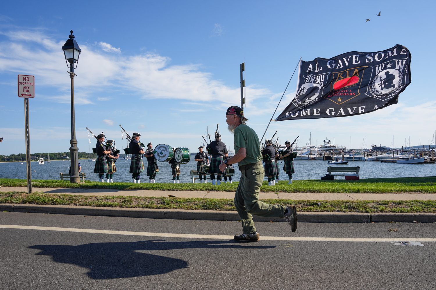 Bill Quinn near the Lance Cpl. Jordan Haerter Veterans’ Memorial Bridge.   RON ESPOSITO