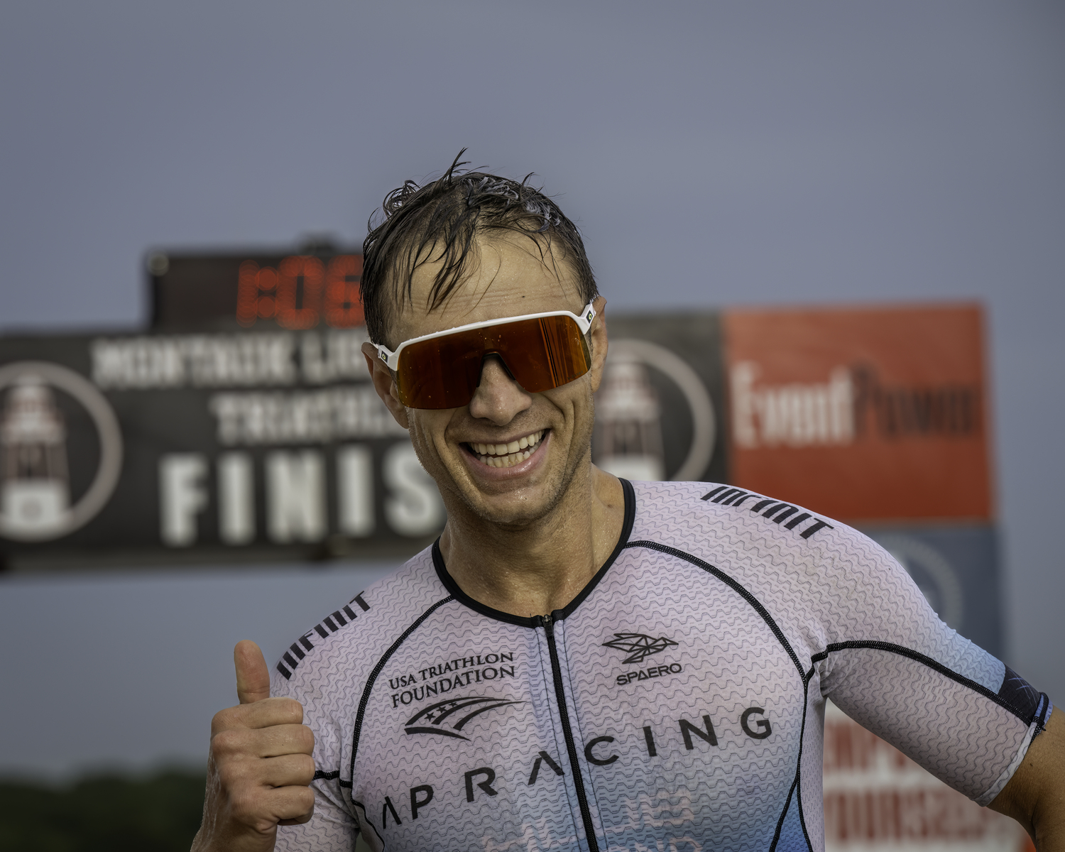 Matthew Raske was this year's champion of the Montauk Lighthouse Triathlon.  MARIANNE BARNETT