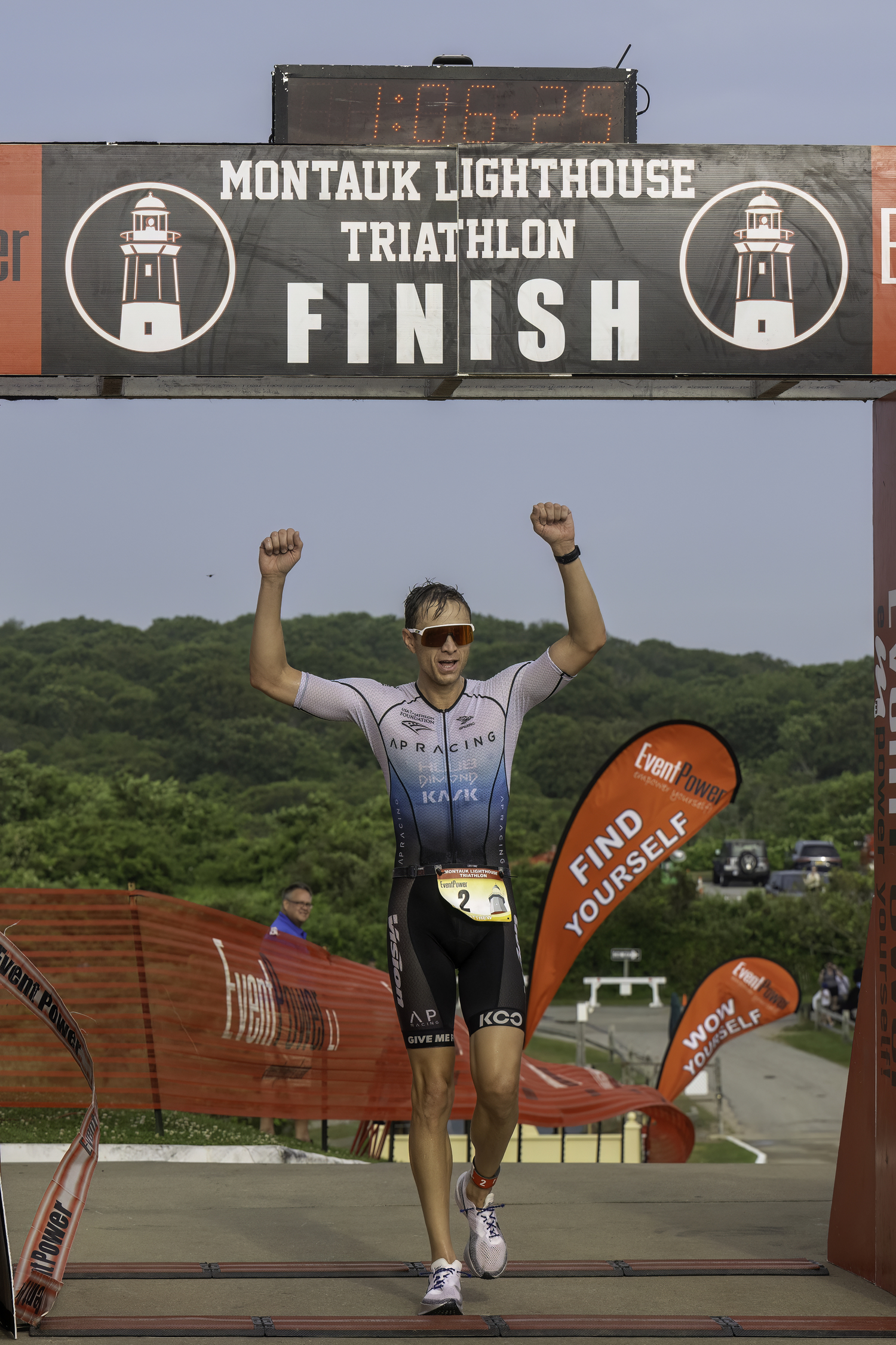 Matthew Raske was this year's champion of the Montauk Lighthouse Triathlon.  MARIANNE BARNETT