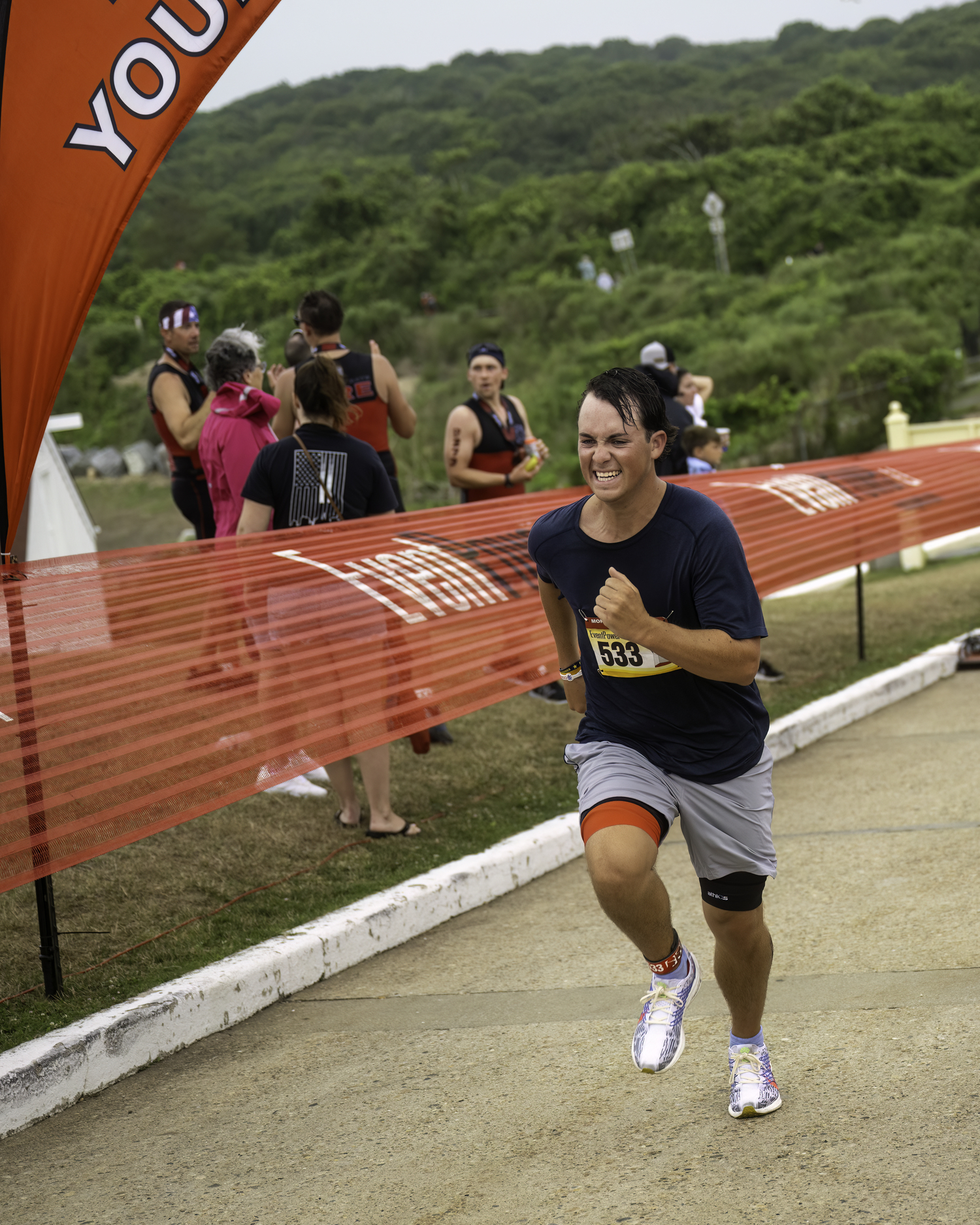 Luke Dillmeier pushes himself to the finish.  MARIANNE BARNETT