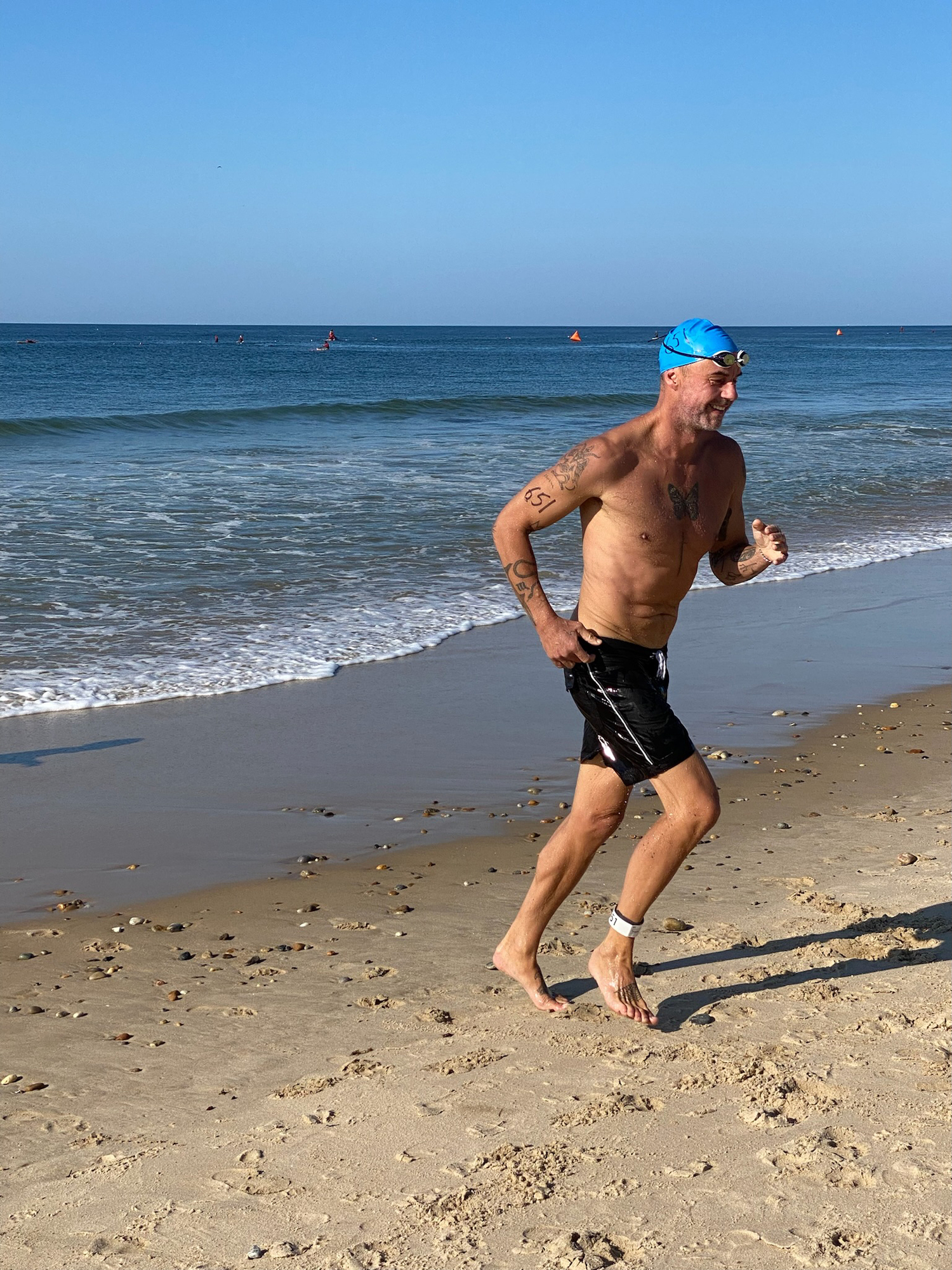 Lars Merseburg was the overall champion of the half-mile swim.    COURTESY MONTAUK PLAYHOUSE FOUNDATION