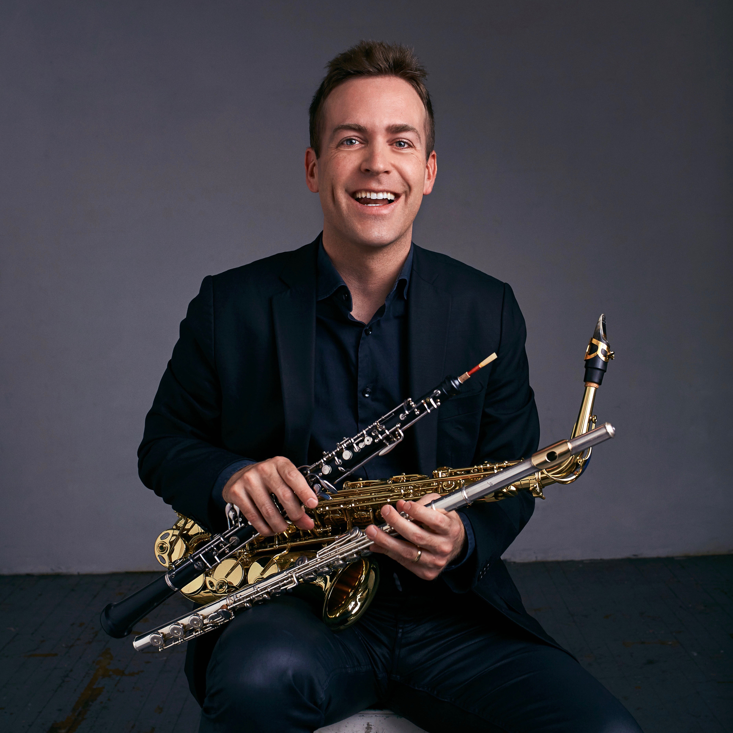 Saxophonist Daniel Bennett.  JAMES BARTOLOZZI