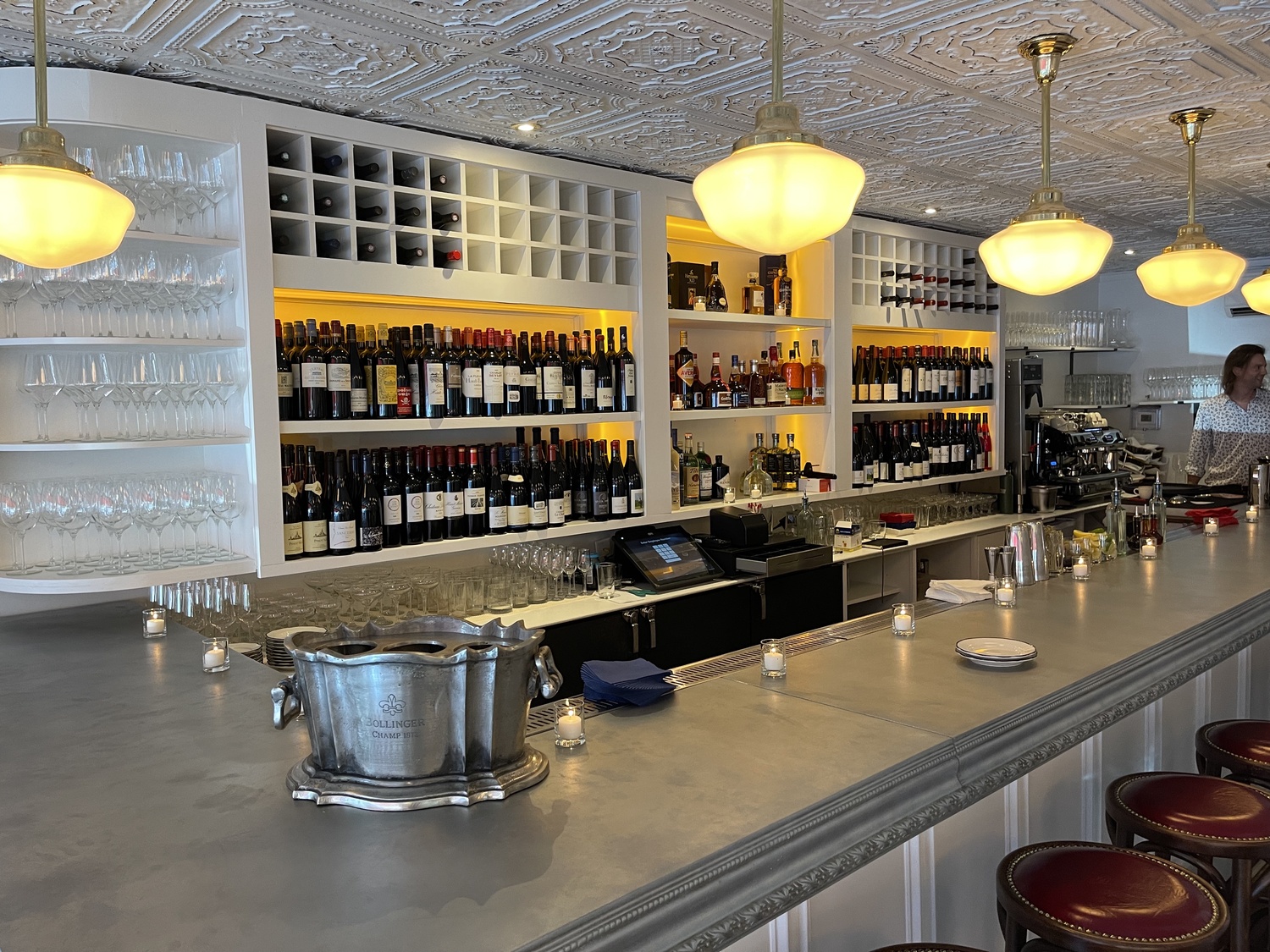 Vin Sur Vingt wine bar is now open on Main Street in Sag Harbor and serving up a wide selection of French wines. COURTESY VIN SUR VINGT