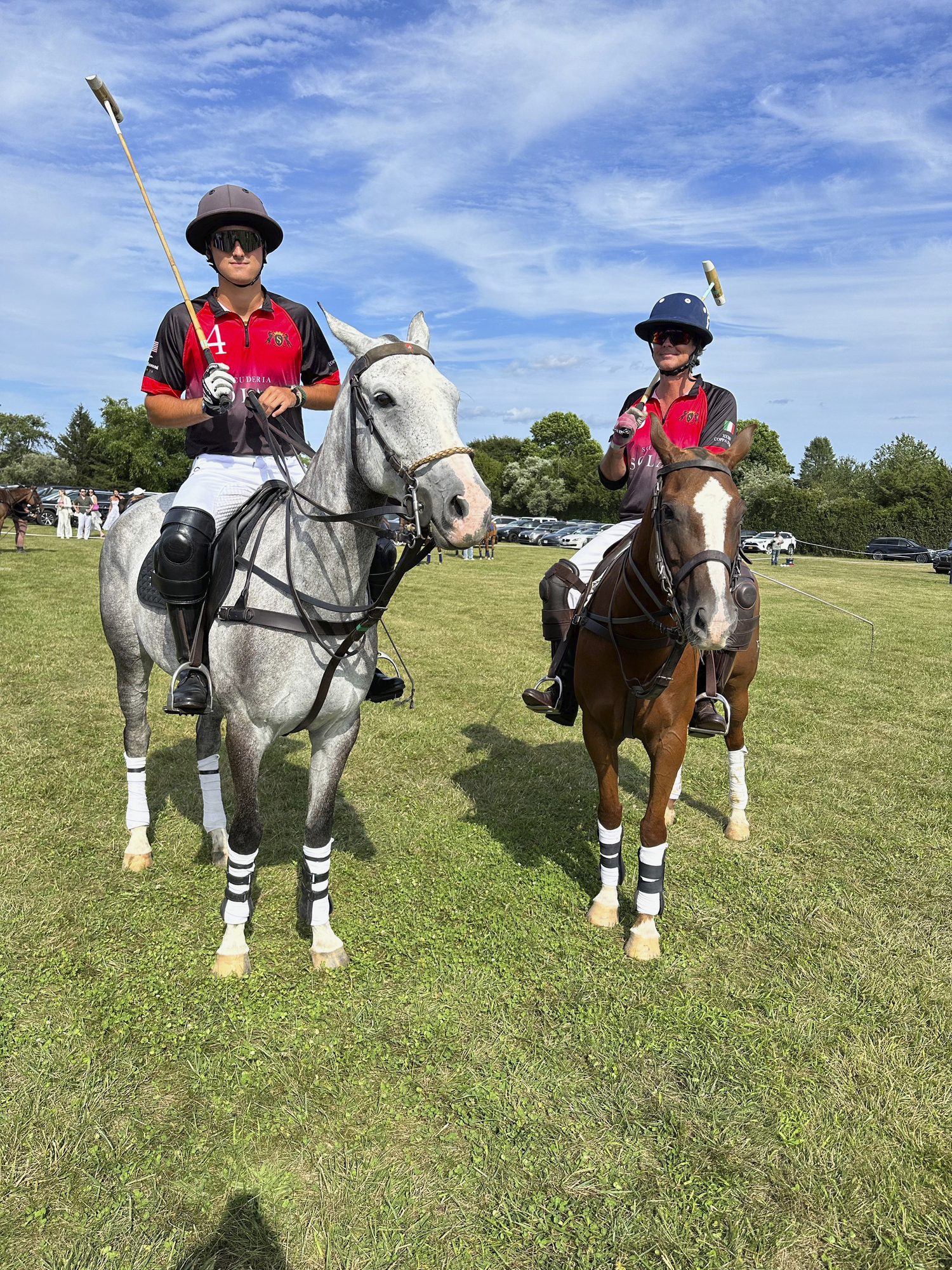 Players mounted at the start of the Polo match.  GREG D'ELIA