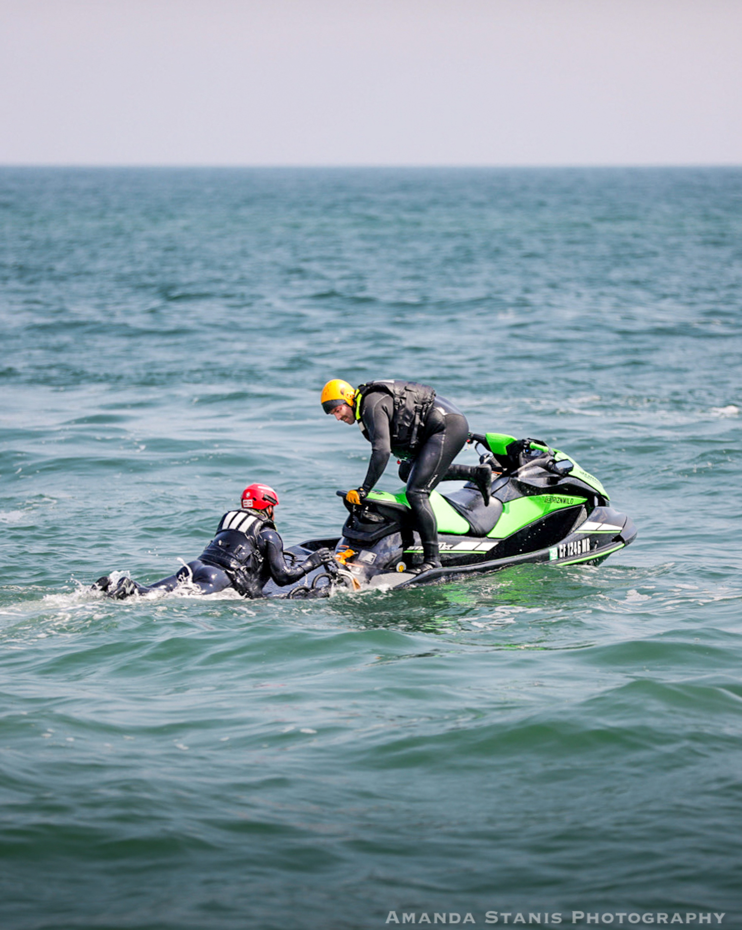 Members of the East Hampton Village Lifeguards went through the K-38 jet ski training program earlier this summer, which teaches them rescue skills in rough waters. The program is used by lifeguards in Hawaii and by the U.S. military. 
PHOTOS BY AMANDA STANIS