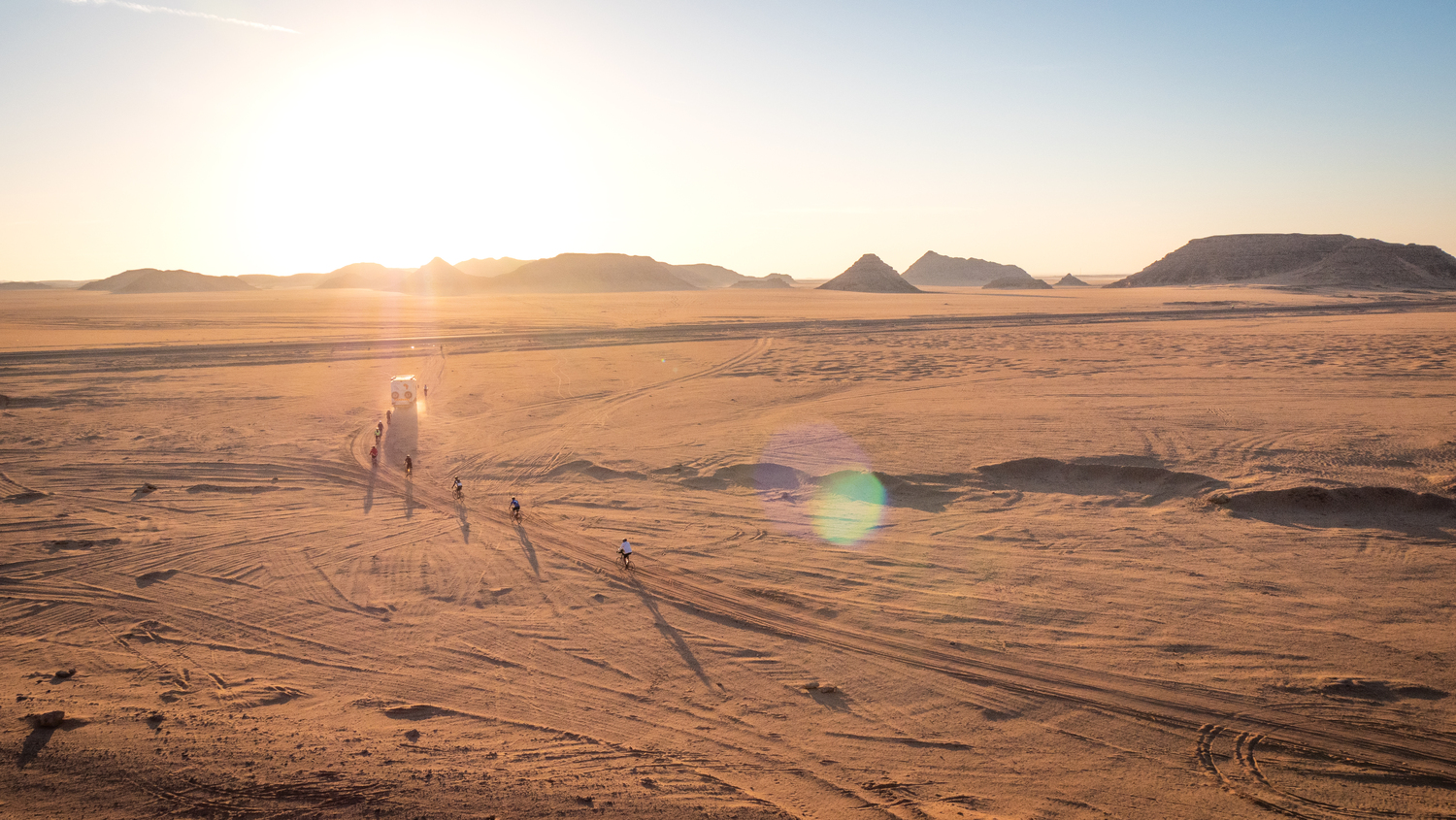 Riding out of a northern Sudan desert camp. COURTESY JOE LOUCHHEIM