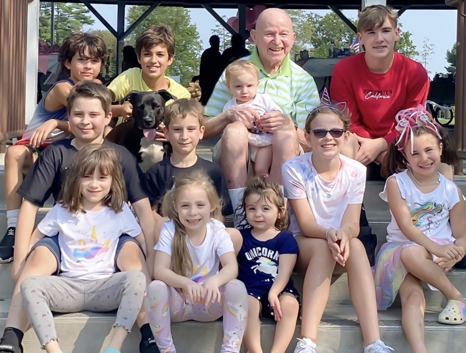 Jack Weber and his great-grandchildren. TRACY TAMUCCI