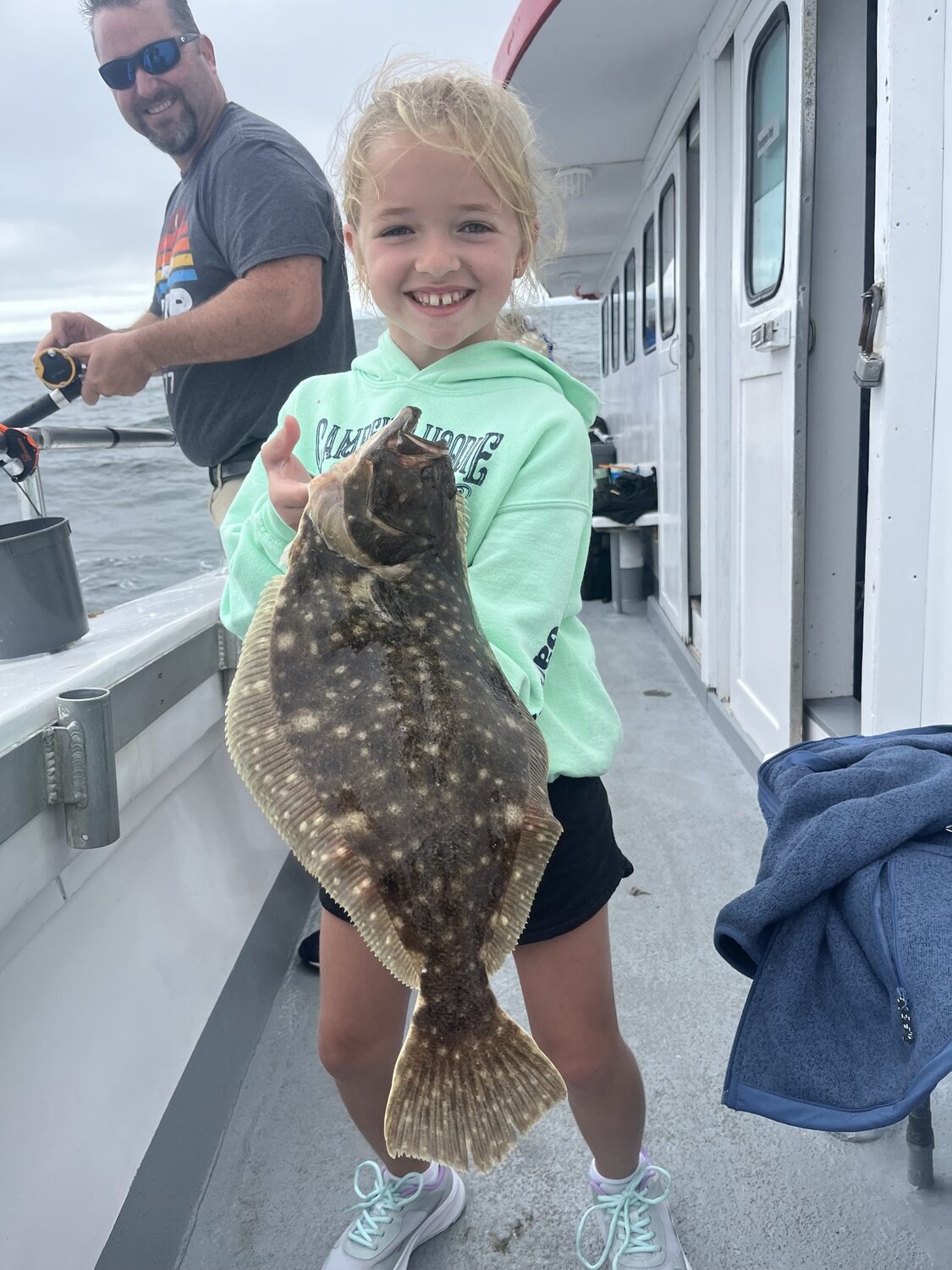The rails of the Hampton Lady have been filled with kids getting in their last licks of fishing before heading back to school. 
CAPT. JAMES FOLEY