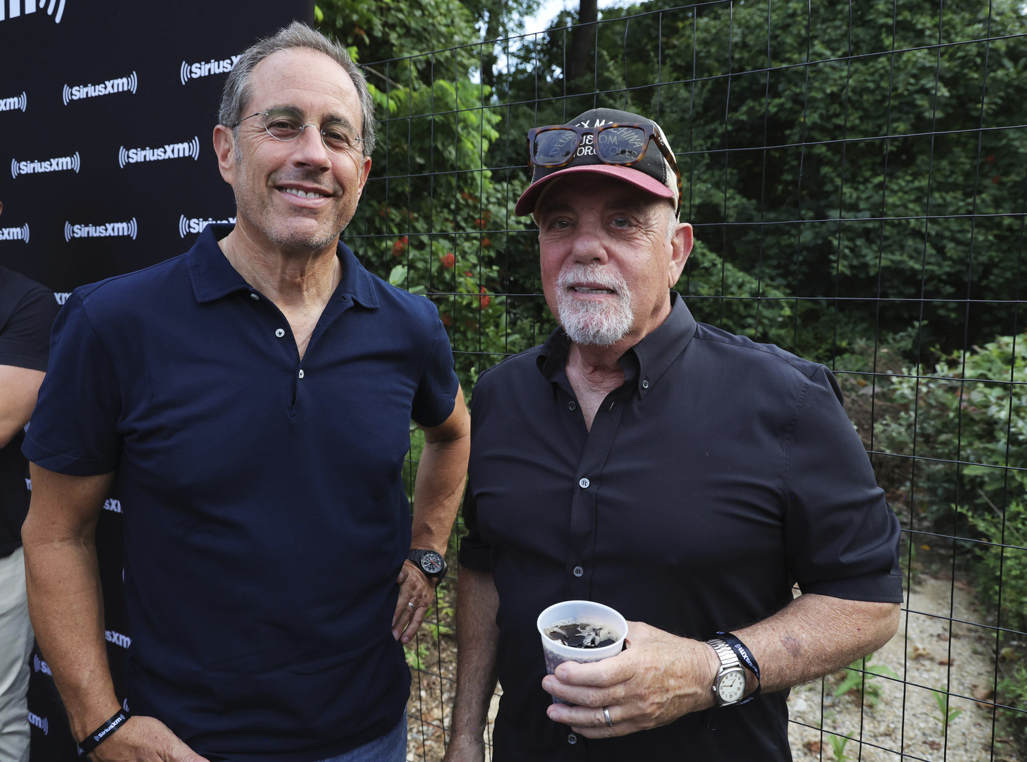 Jerry Seinfeld and Billy Joel attend as Ed Sheeran performs live for SiriusXM at the Stephen Talkhouse Monday evening.       Kevin Mazur/Getty Images for SiriusXM