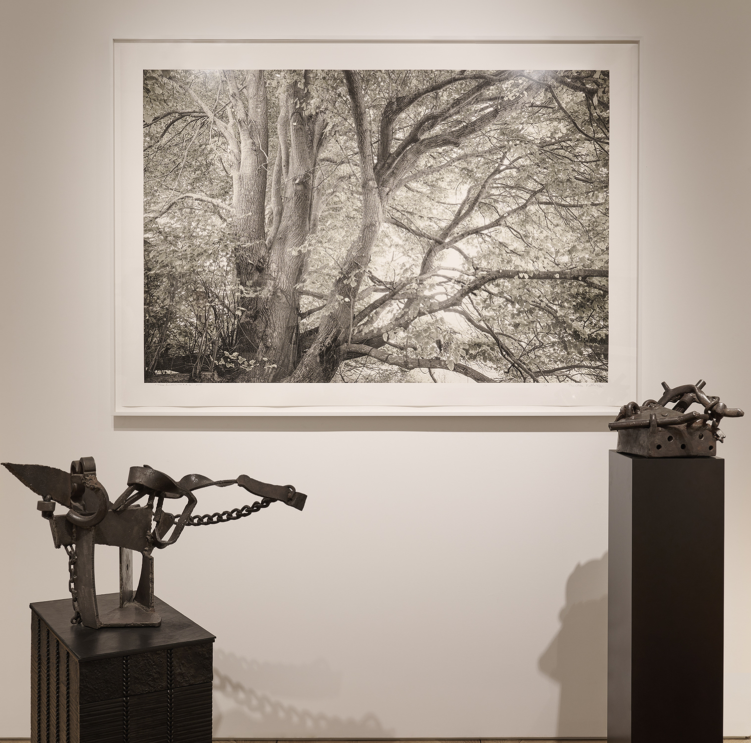 From left, Melvin Edwards, Ways of Steel, 1986, Welded Steel; Priscilla Rattazzi, Three Lindens I, The End, 2021, Archival Pigment Print; Melvin Edwards
Luanda, 1999, Welded Steel. JASON SCHMIDT