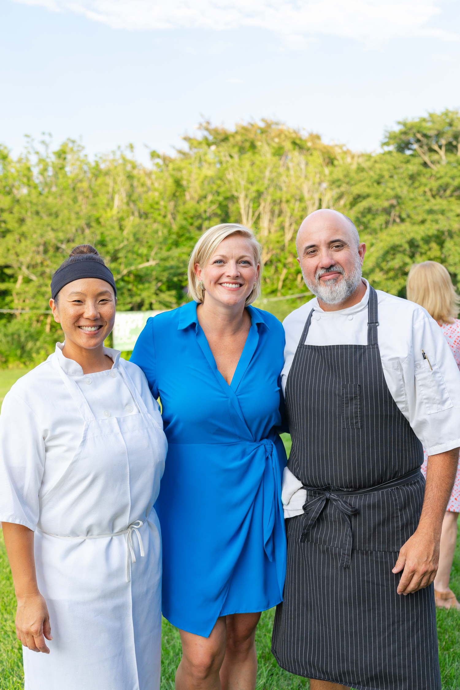 Pastry Chef Holly Dove-Rozzi of Nick & Toni’s, East End Food Executive Director Kate Fullam and Executive Chef Michael Rozzi of The 1770 House. CORINNE TOUSEY