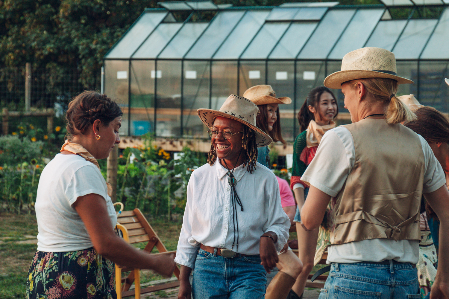 A scene from the 2022 Amber Waves Hoedown fundraiser in Amagansett. JACK COX