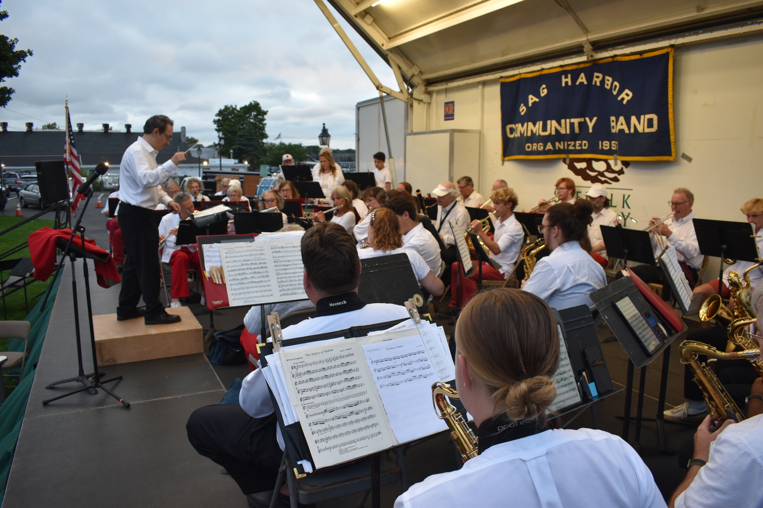 David Brandenburg conducting the Sag Harbor Community Band during a recent performance. STEPHEN J. KOTZ