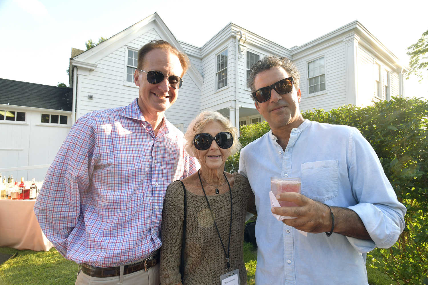 Southampton Village Mayor William Manger, May Cummings and Orson Cummings.