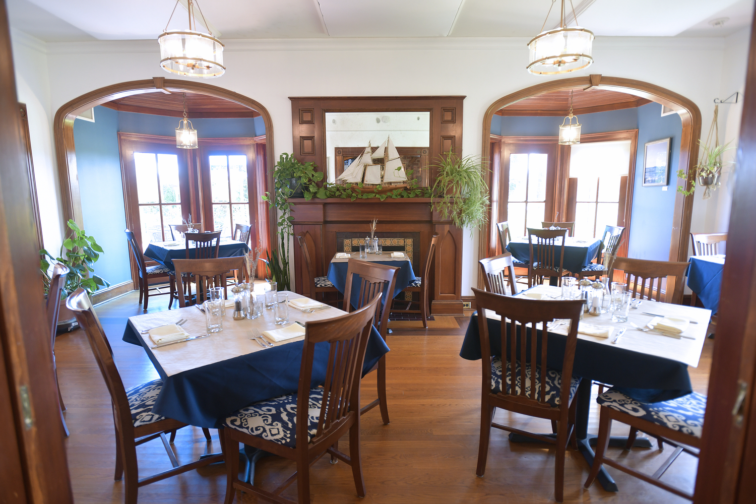 One of the downstairs dining areas.   DANA SHAW