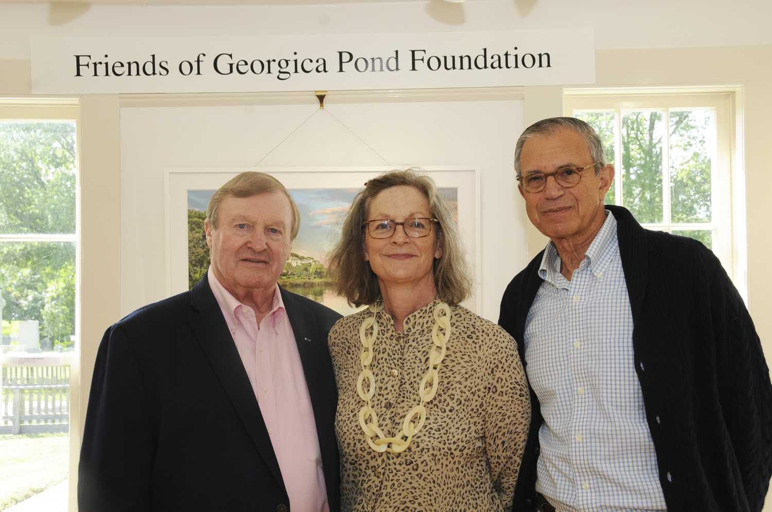 Terry Wallace, Sara Davison and Alfred Ross at the opening reception for Mr. Ross's photography exhibit 