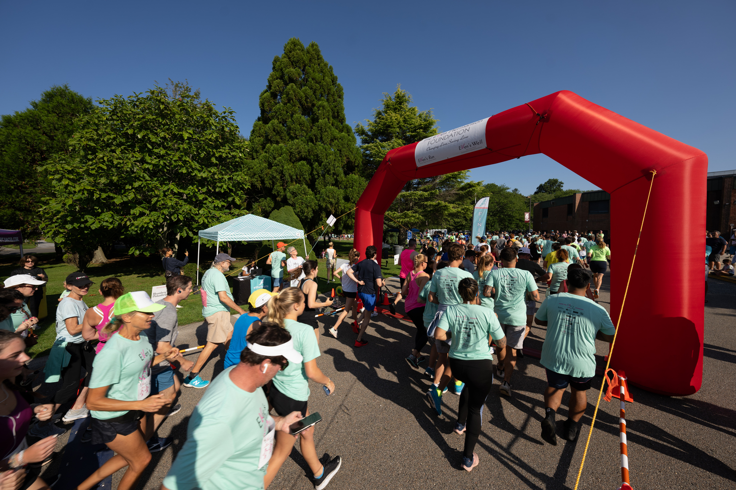 Runners and walkers start the 28th annual Ellen's Run on Sunday.   RON ESPOSITO