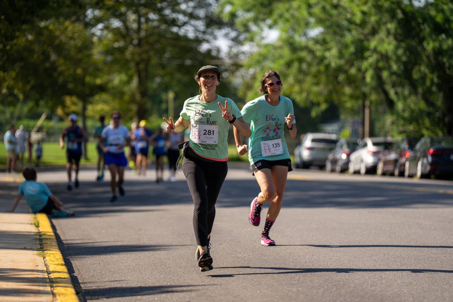 Alissa Green is all smiles to finish the race.   RON ESPOSITO