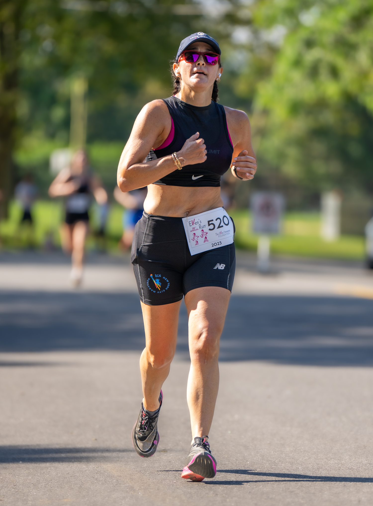 Jaime Knopman was this year's first breast cancer survivor to cross the finish line at this year's Ellen's Run.   RON ESPOSITO